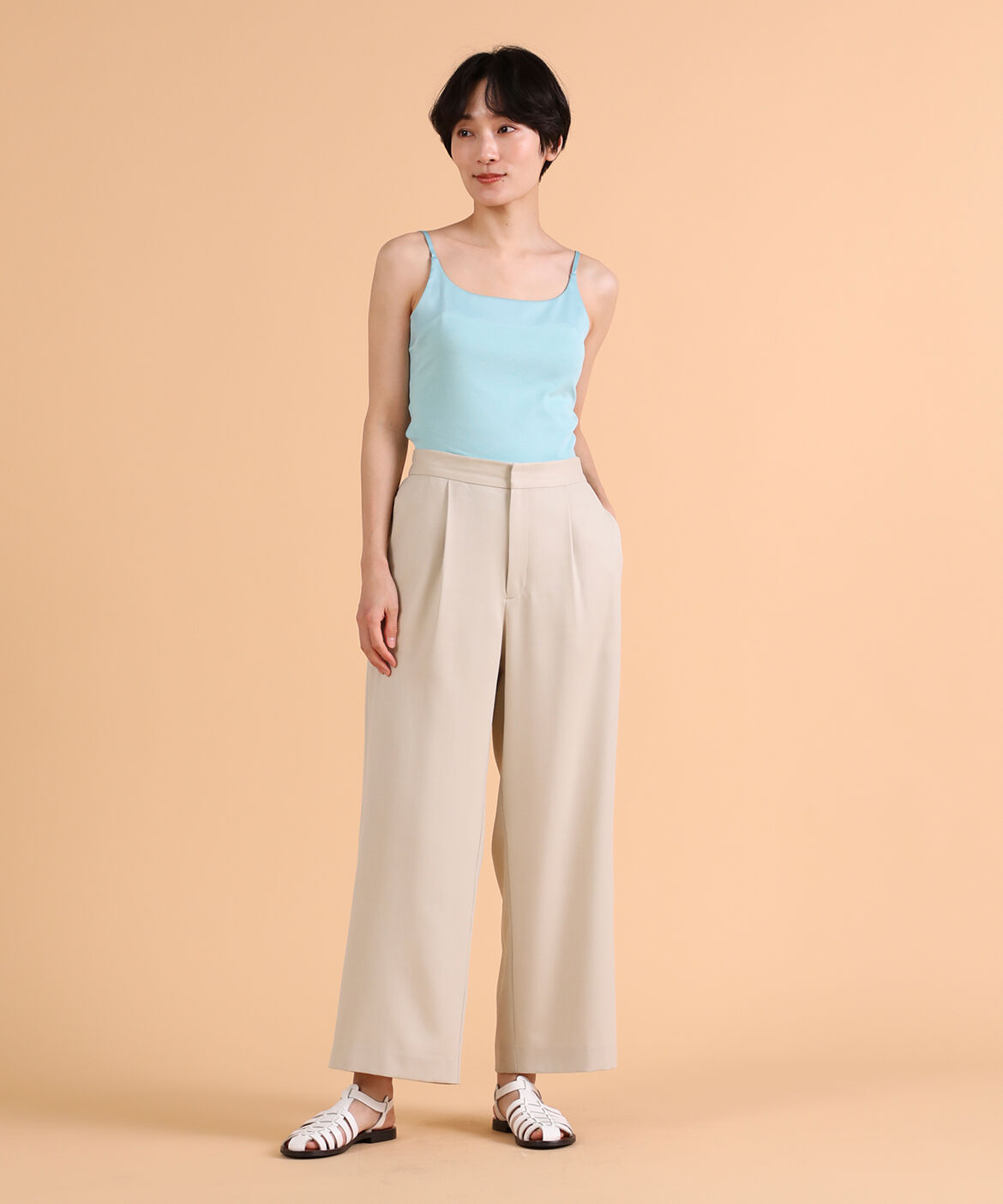 DAY by DAY it&rsquo;s international「サテン切り替えキャミソール《スビン綿MIXフライス》」|キャミソール|