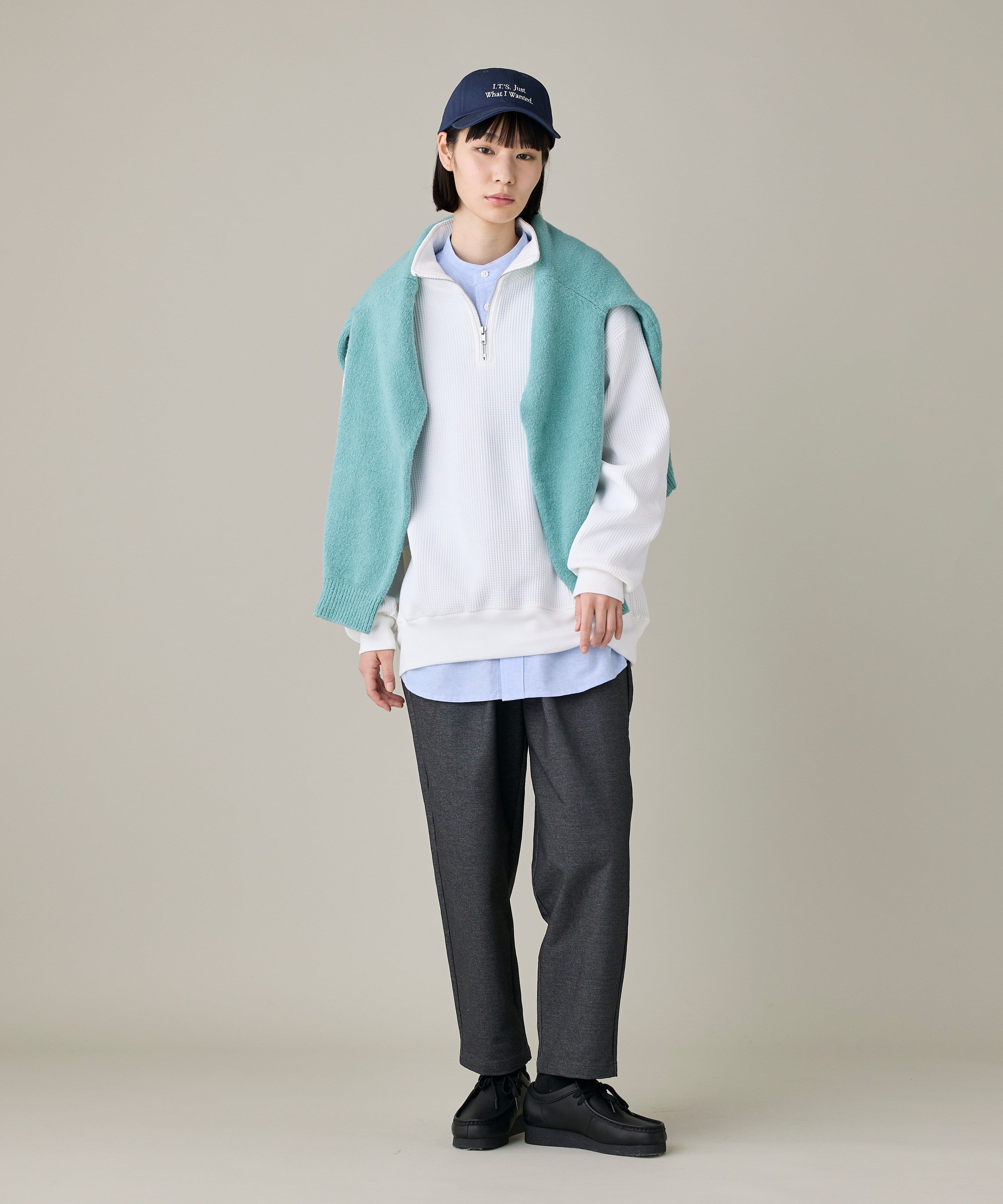 DAY by DAY it&rsquo;s international「《ユニセックス》オーバーサイズワッフルハーフジッププルオーバー」|スウェット・ジャージ|