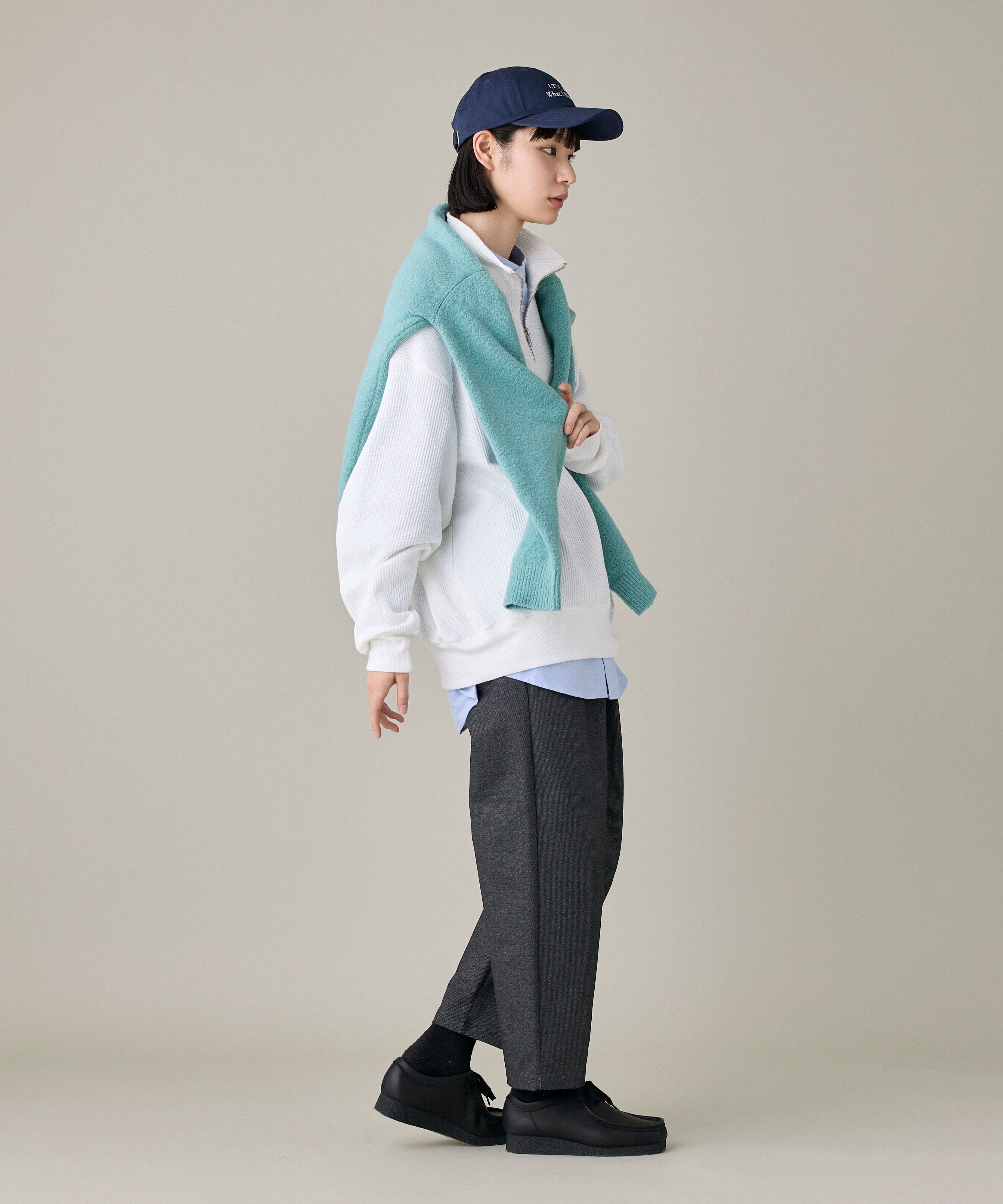 DAY by DAY it&rsquo;s international「《ユニセックス》オーバーサイズワッフルハーフジッププルオーバー」|スウェット・ジャージ|