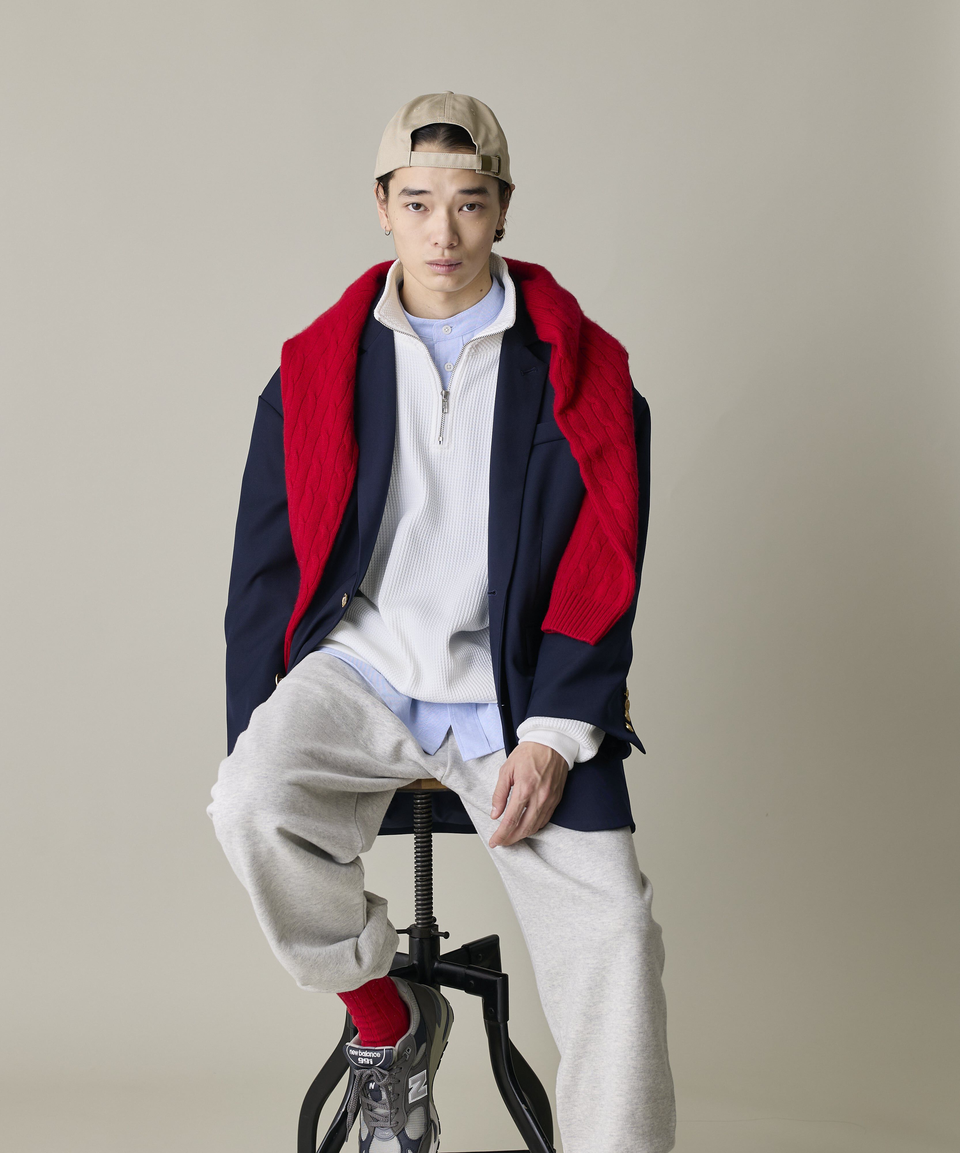 DAY by DAY it&rsquo;s international「《ユニセックス》オーバーサイズワッフルハーフジッププルオーバー」|スウェット・ジャージ|