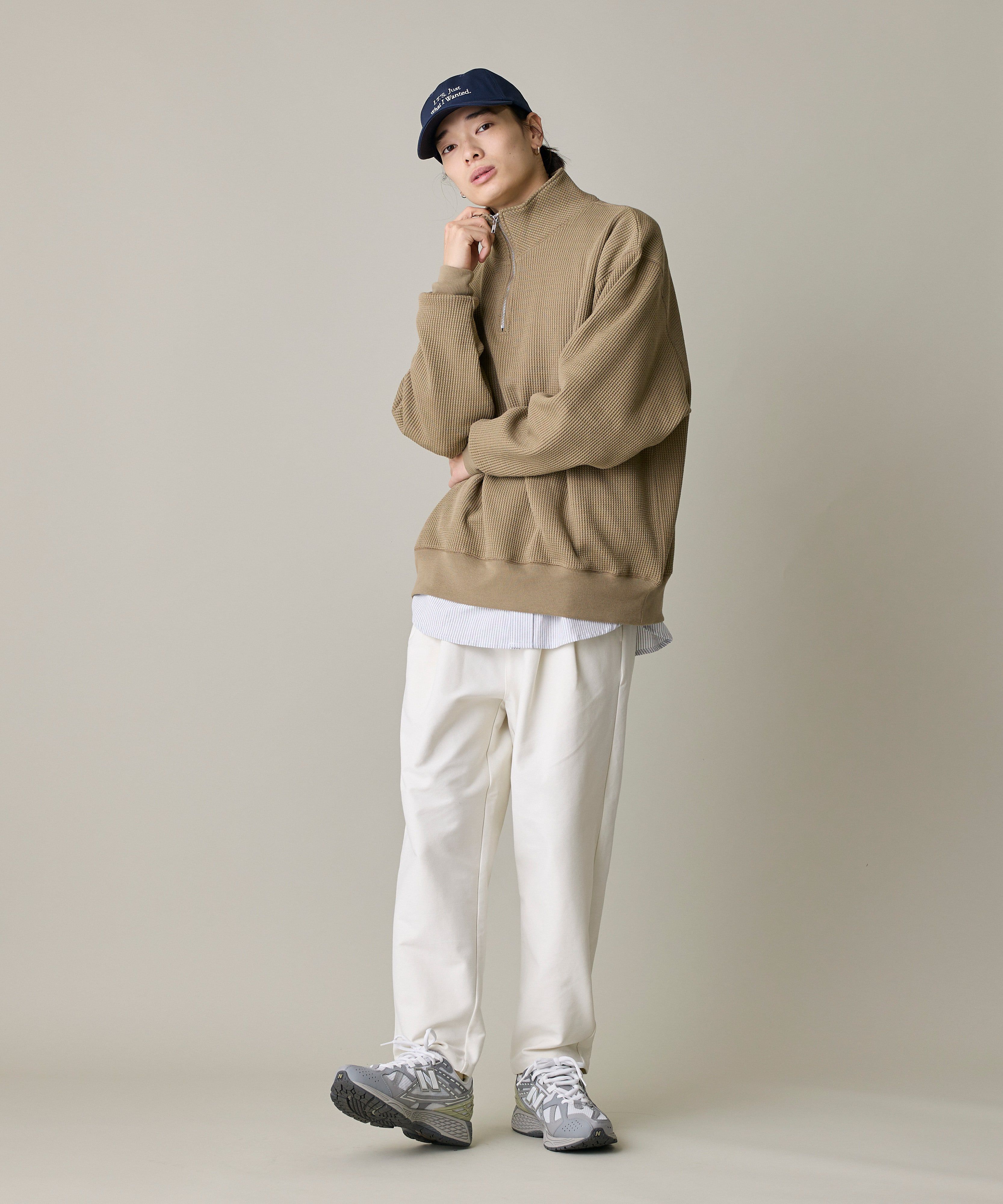 DAY by DAY it&rsquo;s international「《ユニセックス》オーバーサイズワッフルハーフジッププルオーバー」|スウェット・ジャージ|