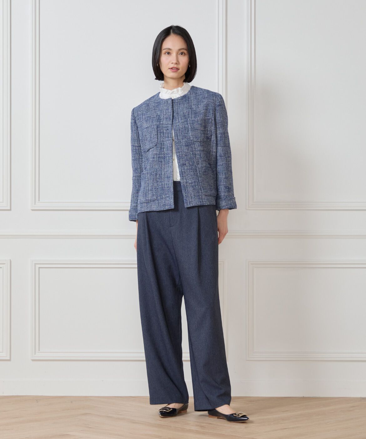 7-IDconcept.「《大きいサイズ》フリルシャツ」|シャツ・ブラウス|