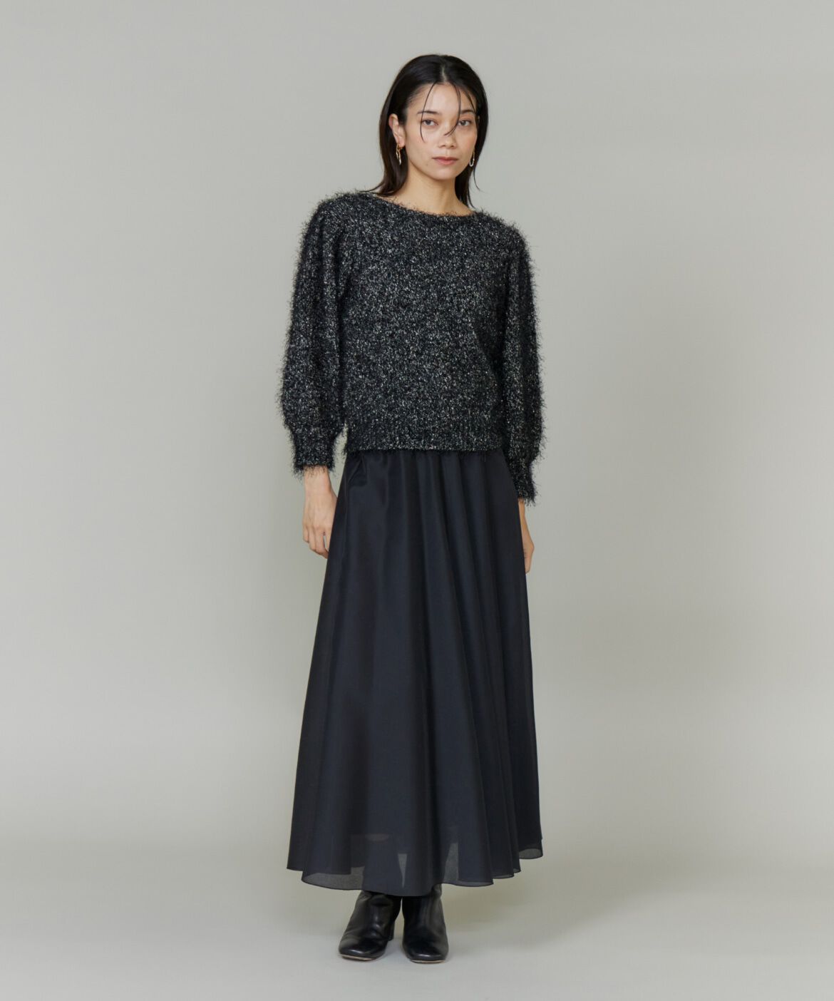 INED「《大きいサイズ》シェルプリーツフレアスカート」|スカート|