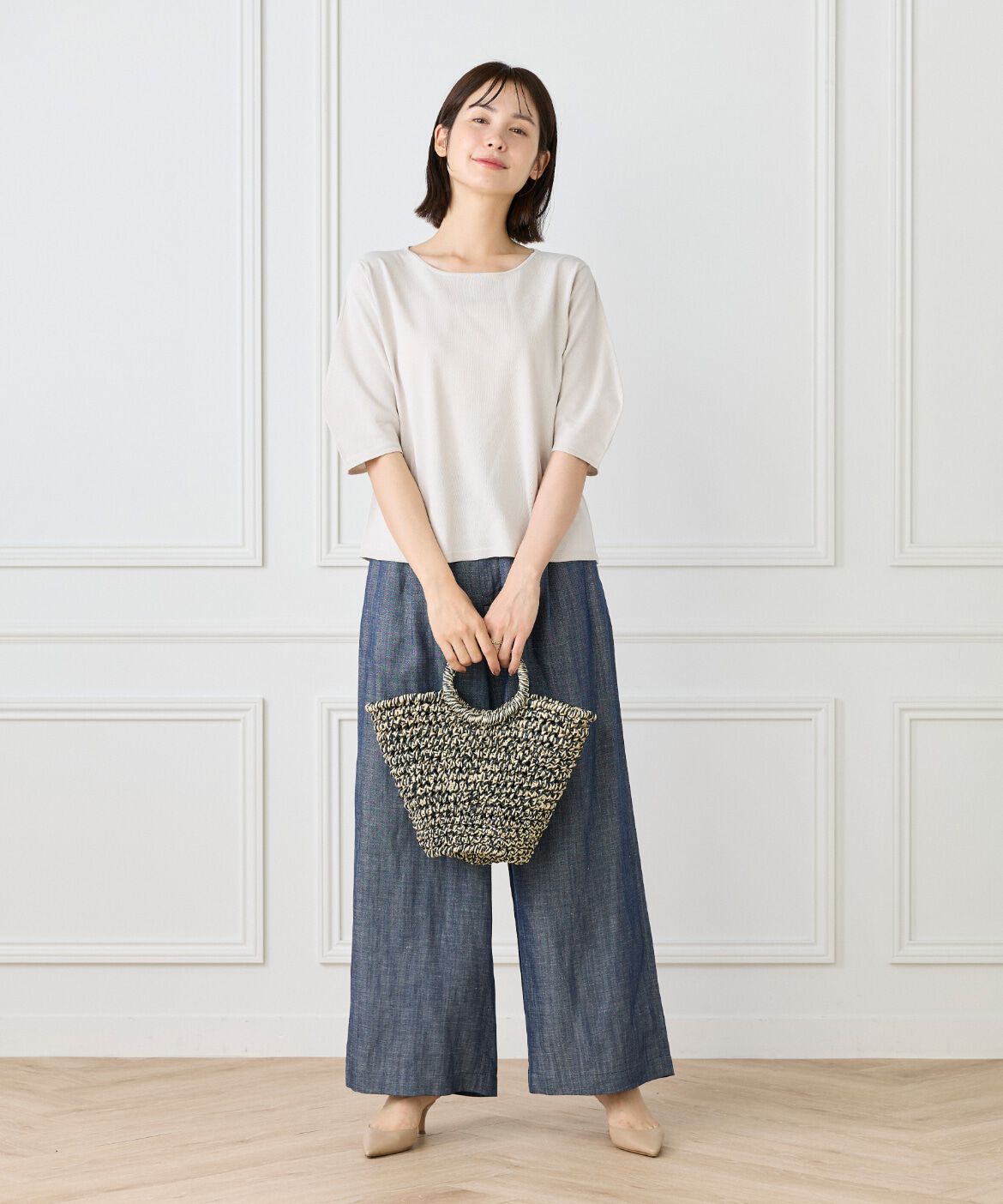 Le Souk「《大きいサイズ》ボートネックプルオーバー」|ニット・セーター|