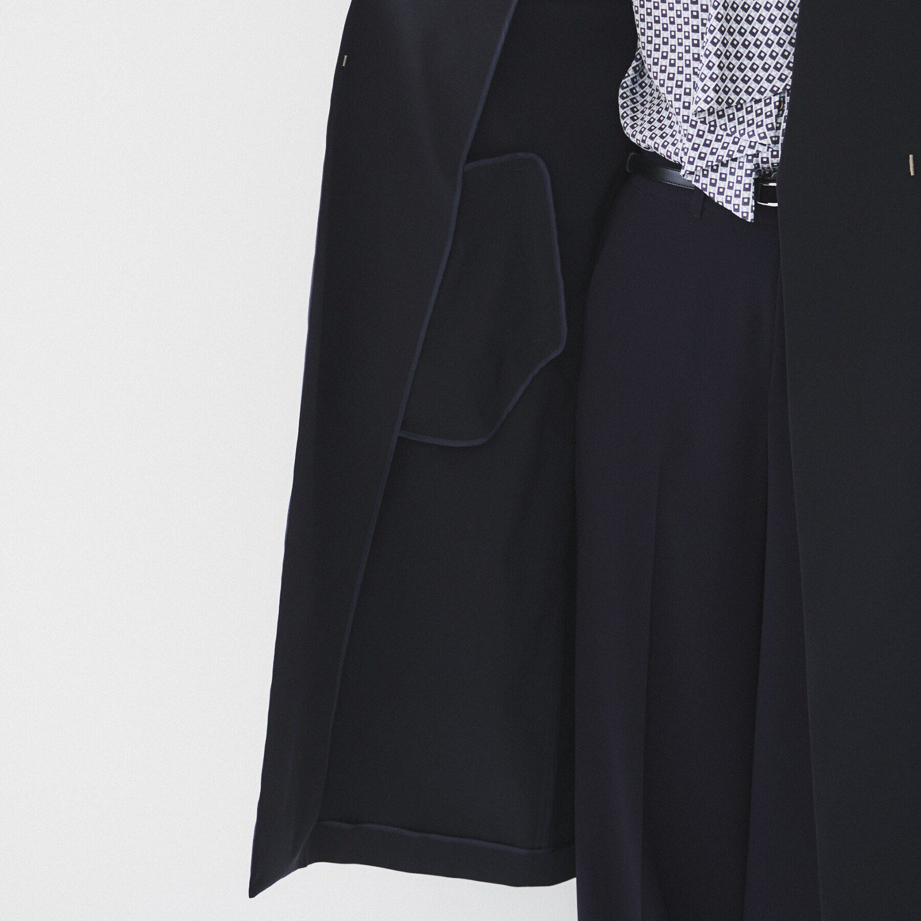 UNTITLED「【撥水】コットンライク ストレッチコート」|ノーカラーコート|