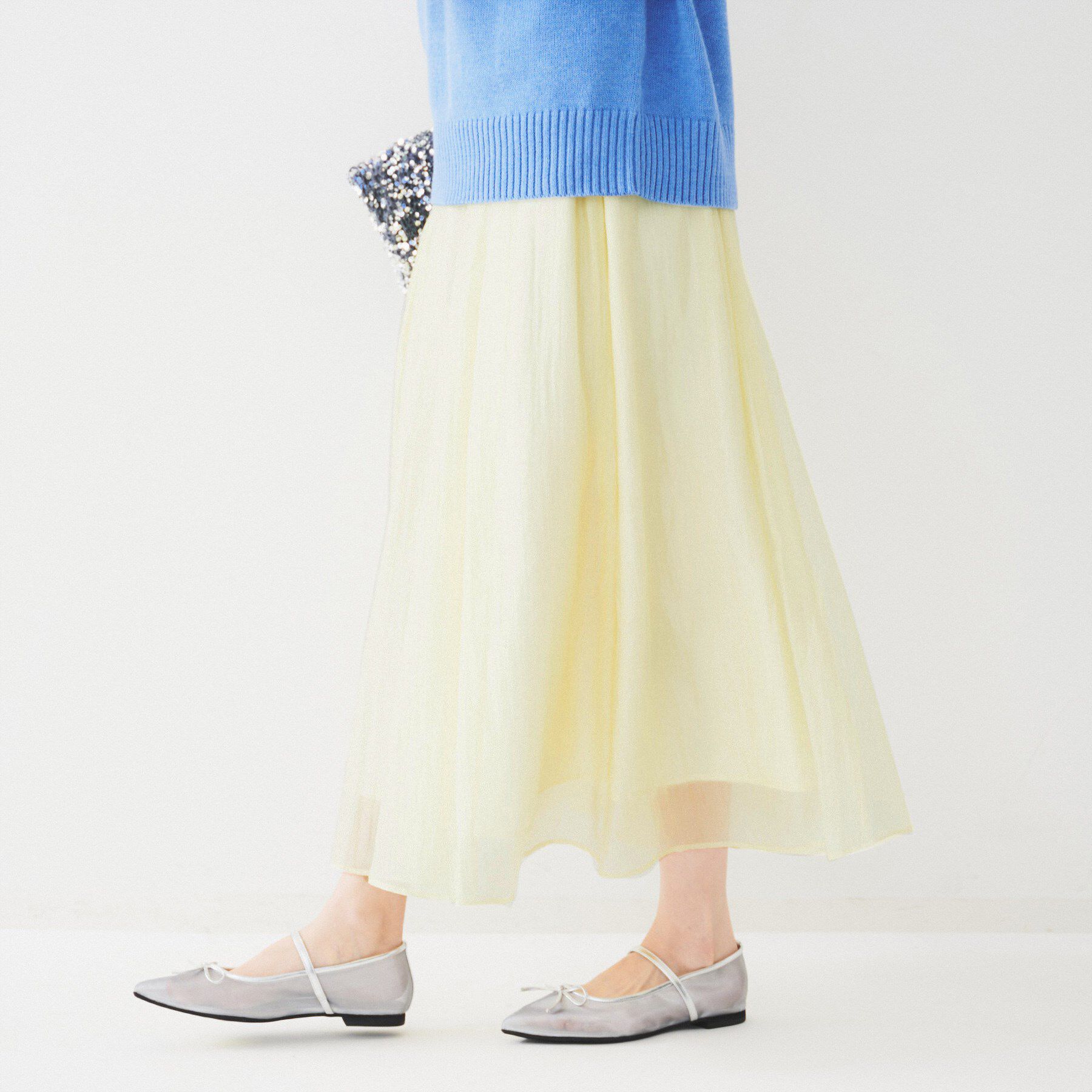 UNTITLED「【後ろウエストゴム/洗える】シアーローンロングスカート」|スカート|