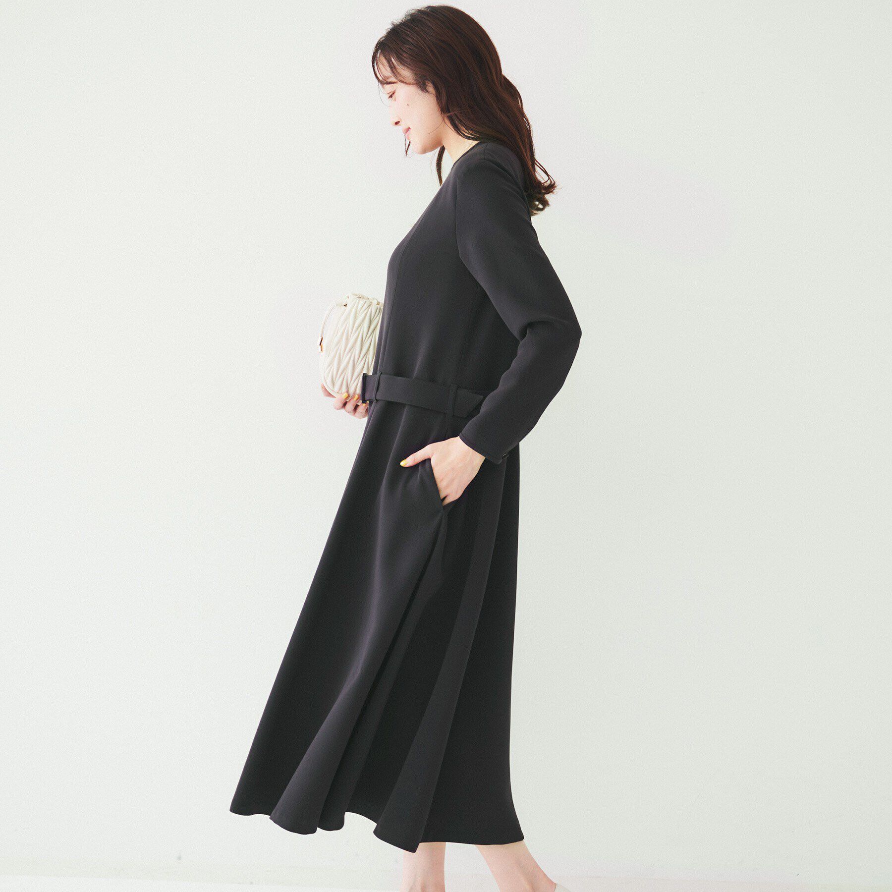 UNTITLED「ローウエストフレアワンピース」|ワンピース|