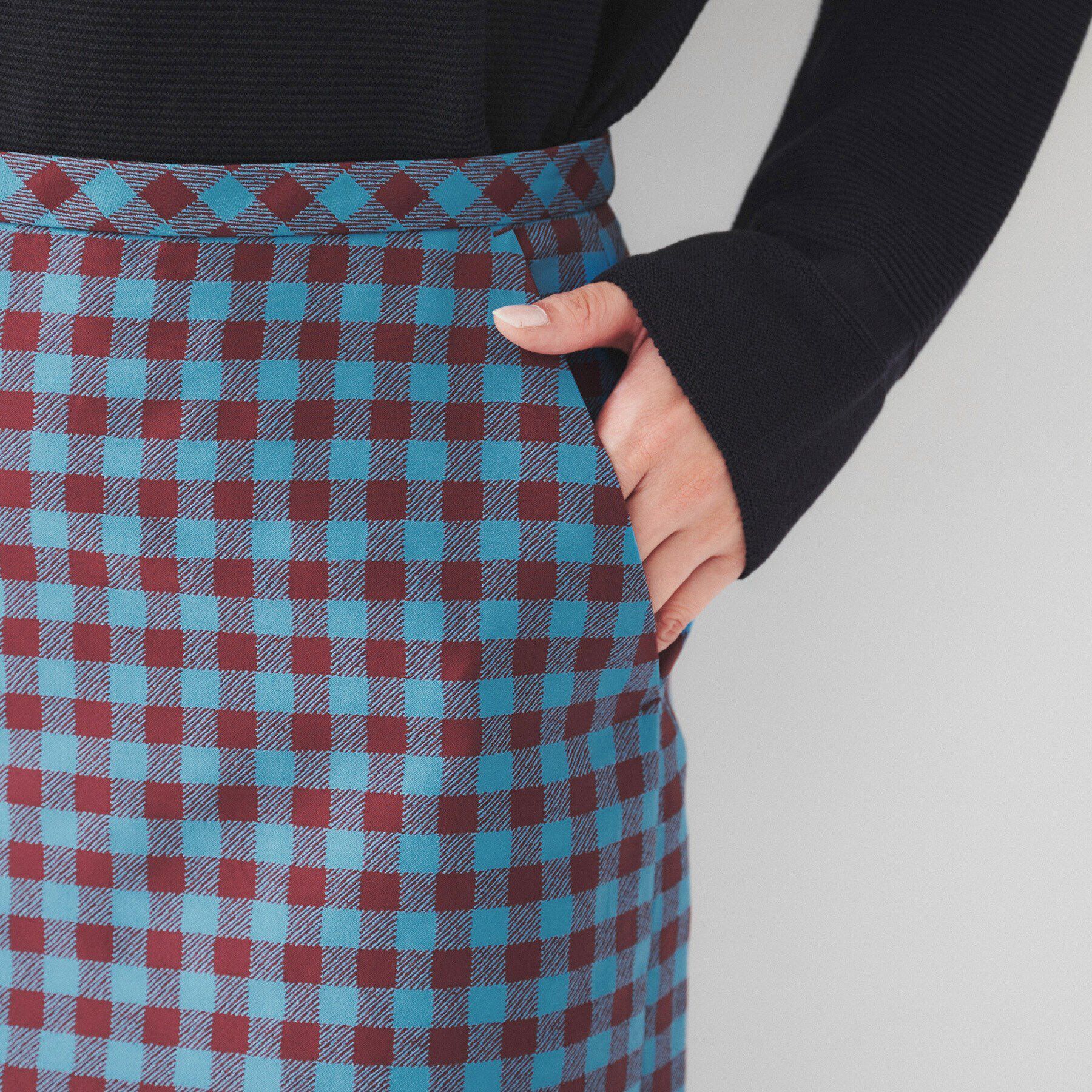 UNTITLED「【セットアップ可能】ギンガムチェック ペンシルスカート」|スカート|