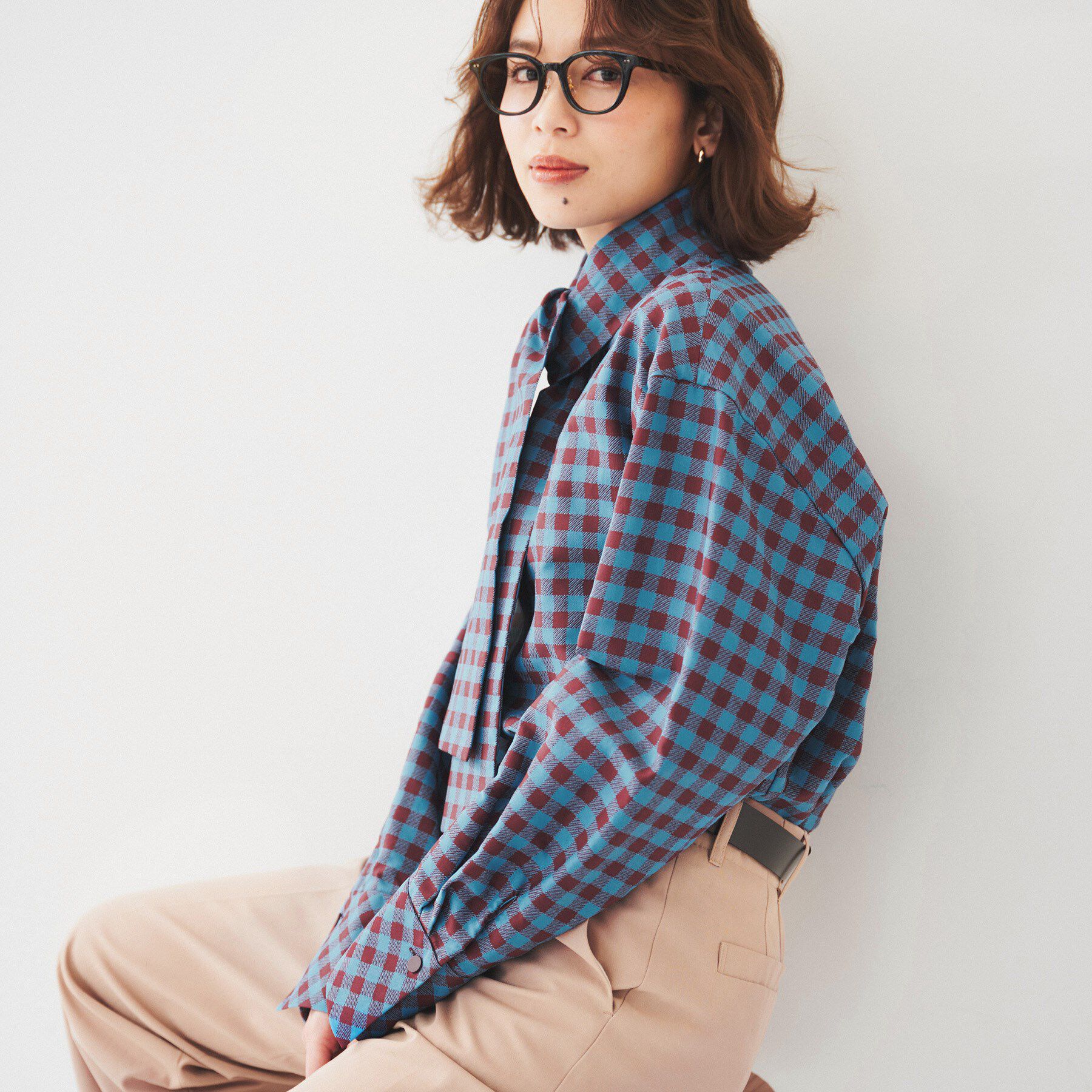 UNTITLED「【セットアップ可能】ギンガムチェック ブラウス」|シャツ・ブラウス|