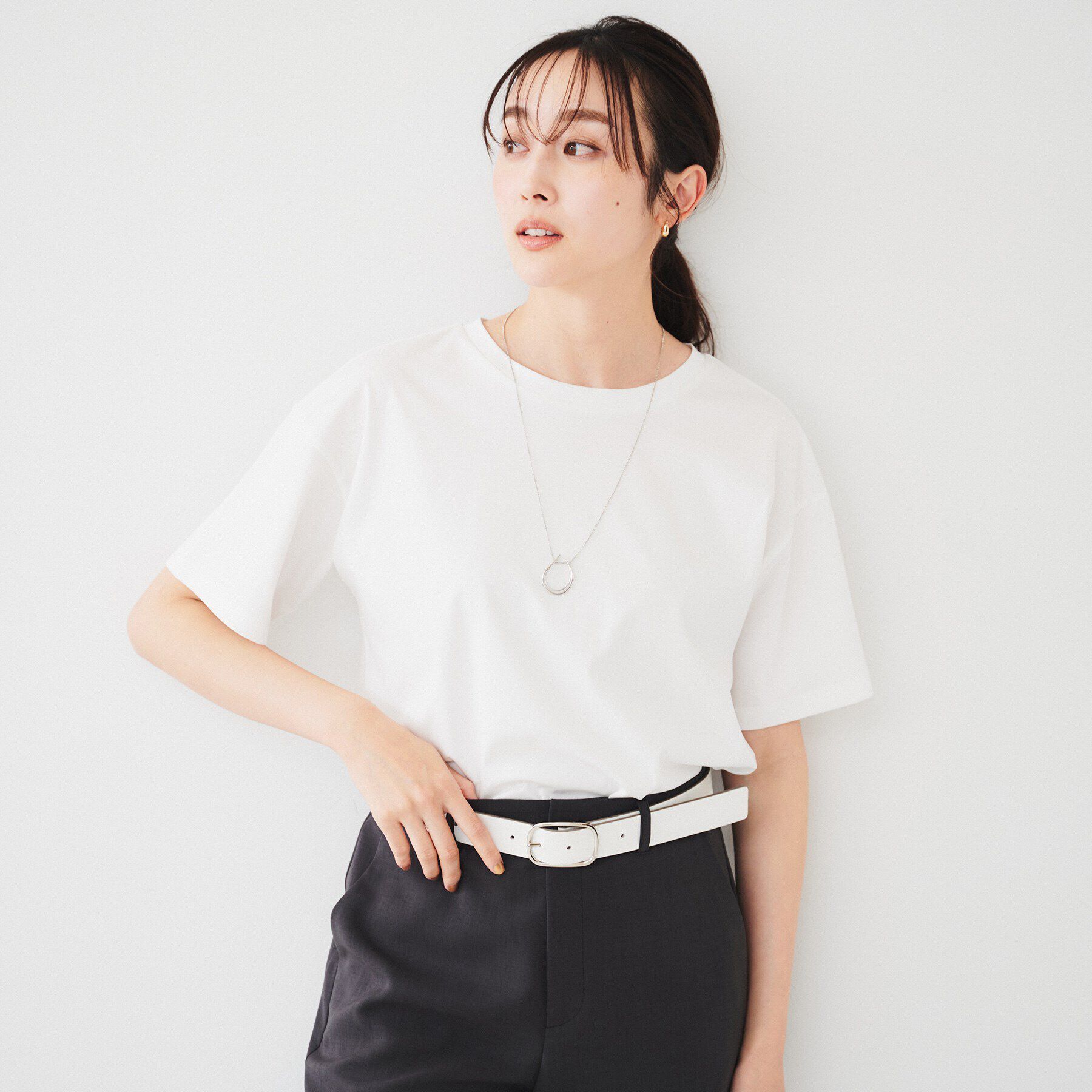 UNTITLED「【接触冷感/抗菌防臭/マシンウォッシャブル】クリアスムース Tシャツ」|Tシャツ・カットソー|