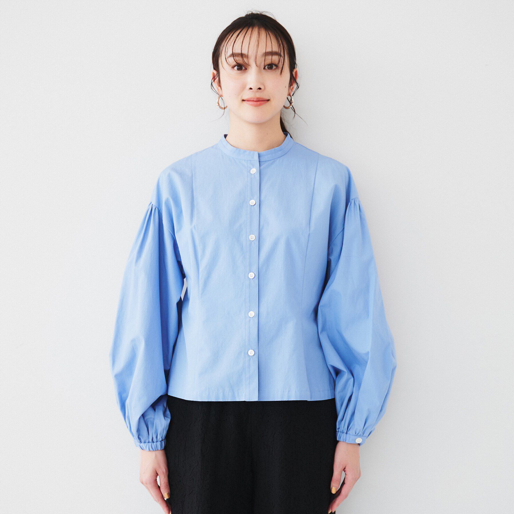 UNTITLED「【体型カバー】タイプライター ボリュームスリーブシャツ」|シャツ・ブラウス|