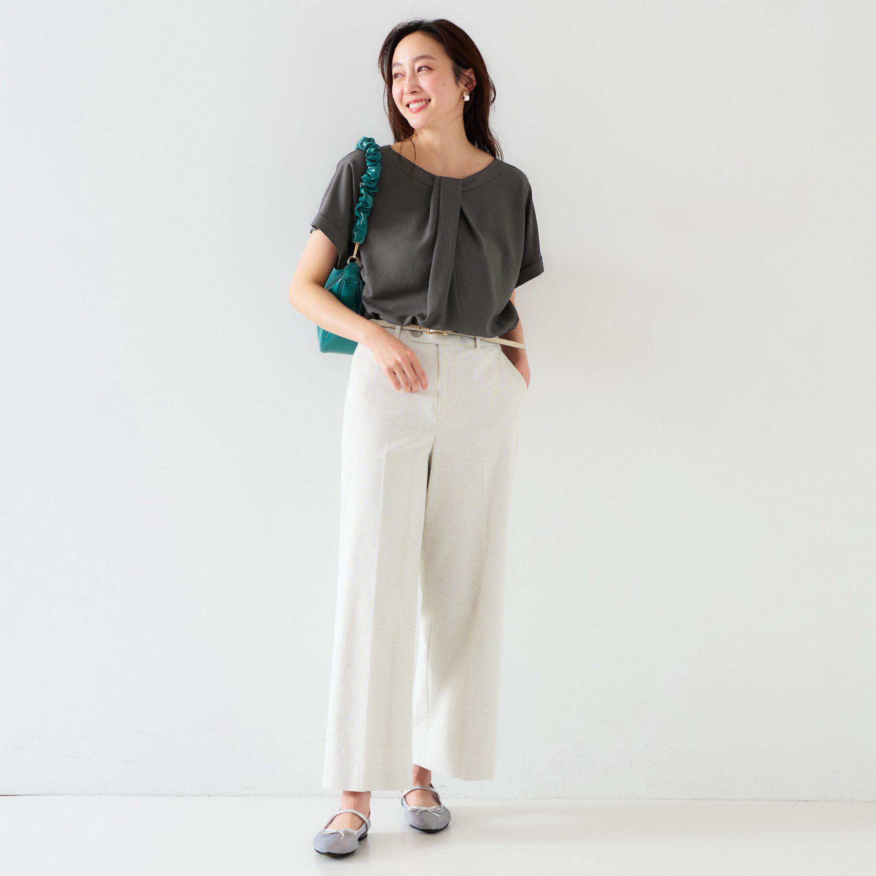 UNTITLED「【セットアップ可/接触冷感/イージーケア】リラクミスト　2WAYブラウス」|シャツ・ブラウス|