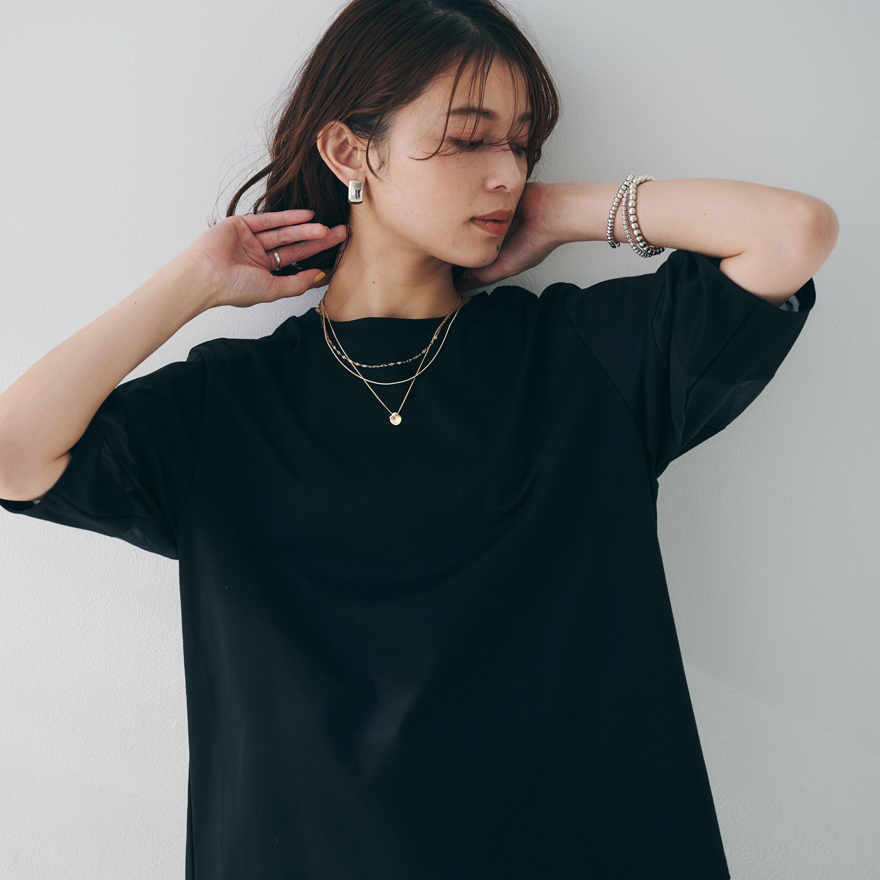 UNTITLED「【ステンレス】レイヤードチェーンネックレス」|ネックレス|