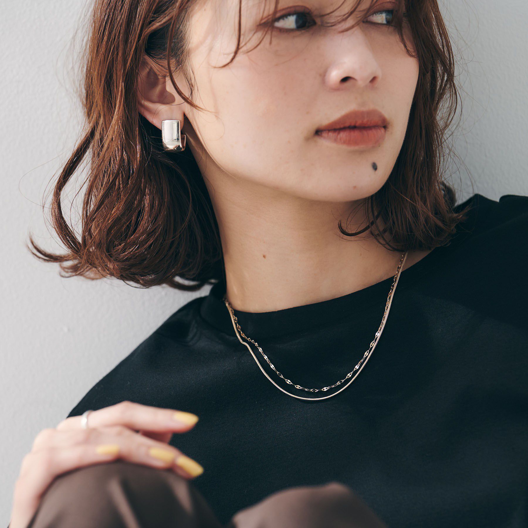 UNTITLED「【ステンレス】レイヤードチェーンネックレス」|ネックレス|