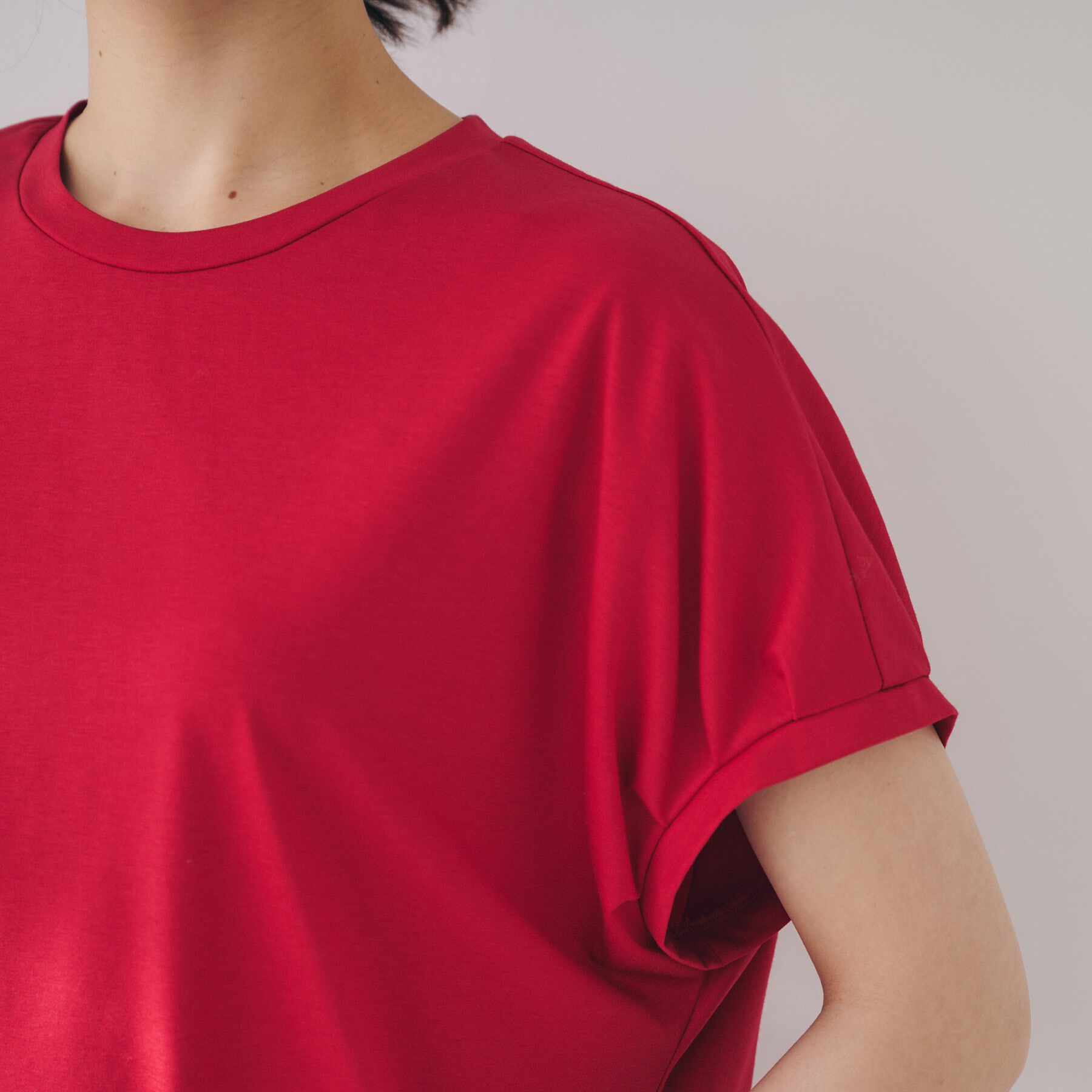 UNTITLED「【体型カバー/洗える】スリーブミニタックプルオーバー」|Tシャツ・カットソー|