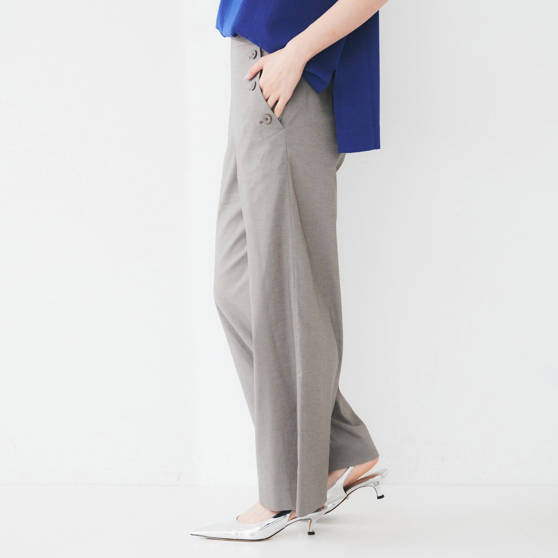 UNTITLED「【ワイド/後ろウエストゴム】ヘンプマリンパンツ」|その他|