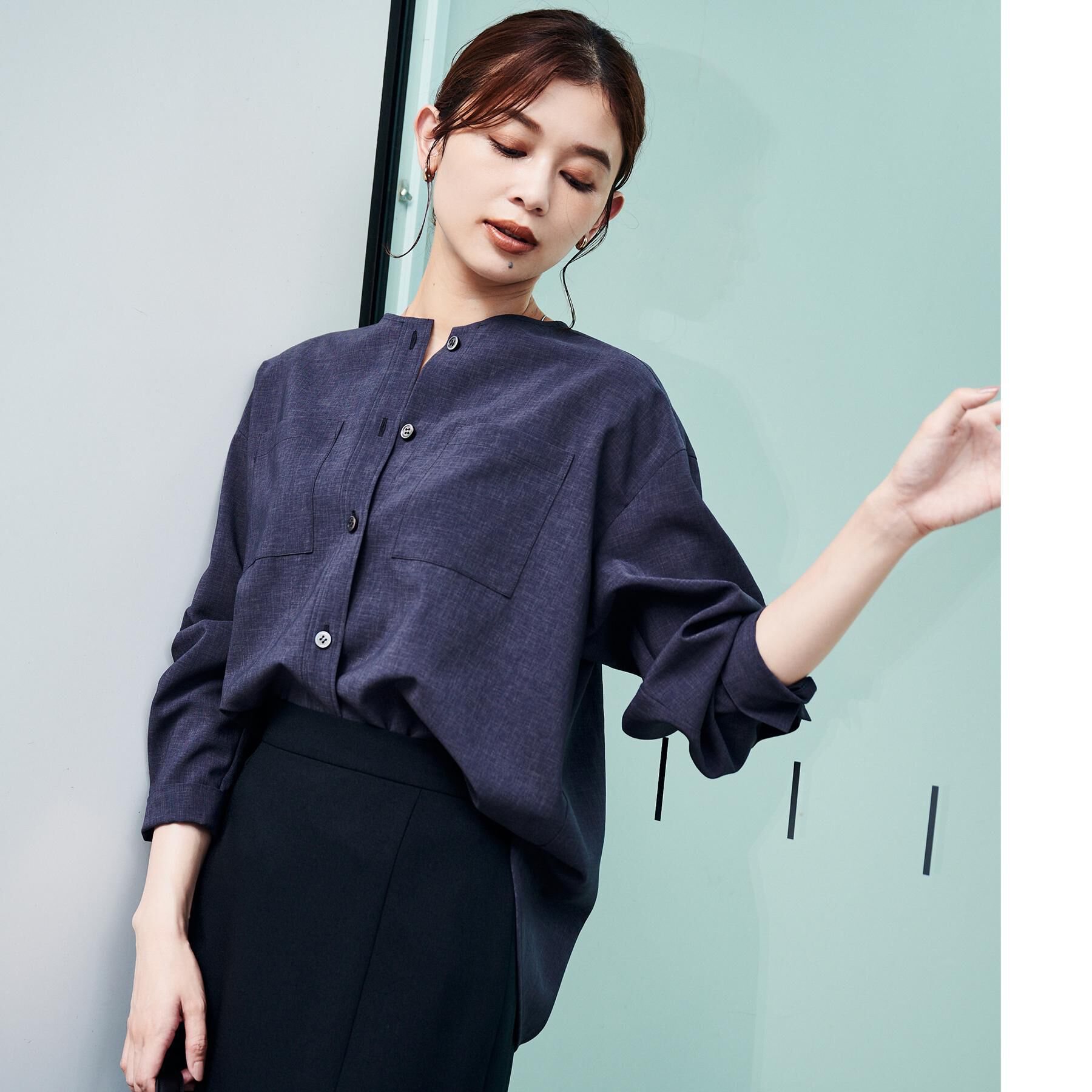 UNTITLED「【秋も着られる/セットアップ可】リラククールシャツ」|シャツ・ブラウス|