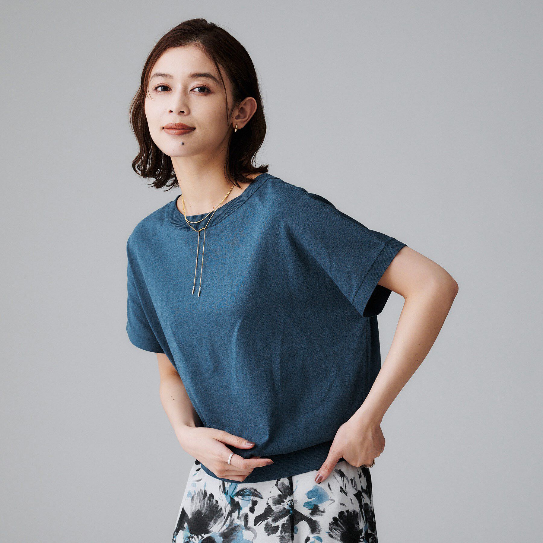 UNTITLED「【洗える/前後2WAY】ネックプルオーバーニット」|ニット・セーター|