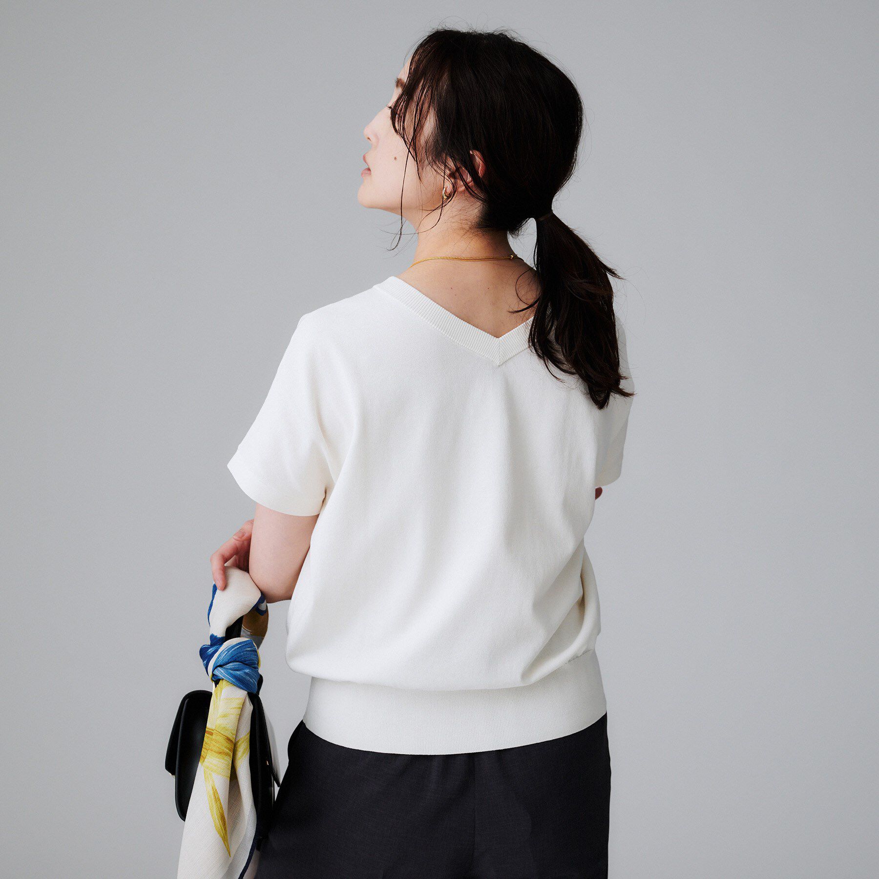 UNTITLED「【洗える/前後2WAY】ネックプルオーバーニット」|ニット・セーター|