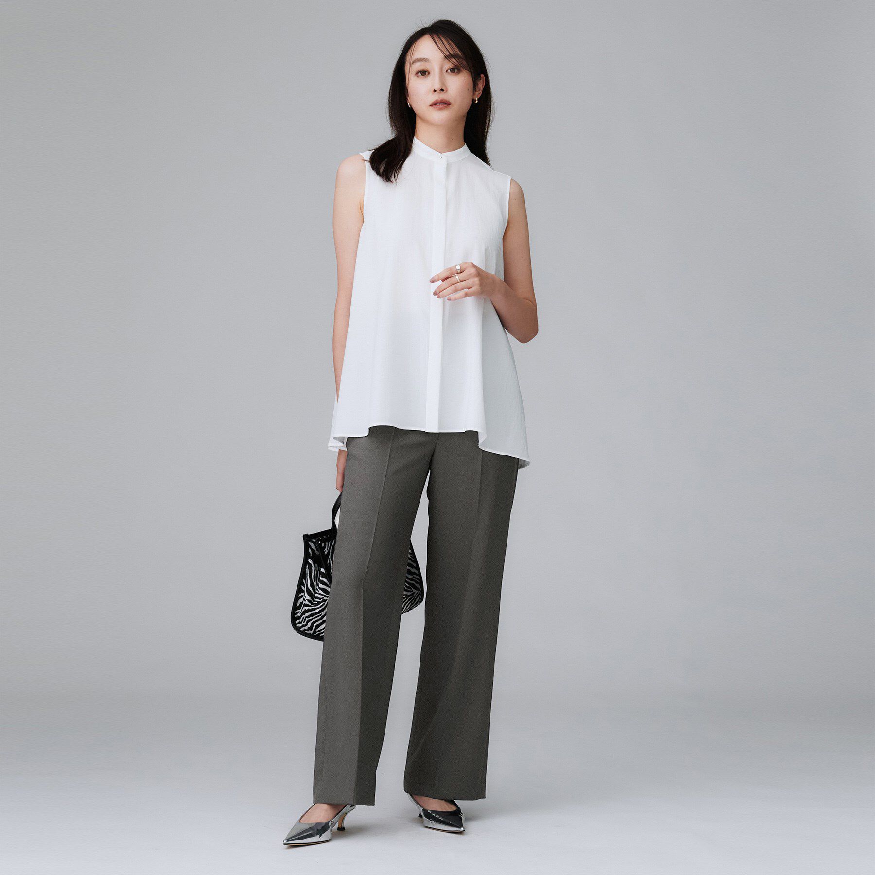 UNTITLED「【後ろウエストゴム】ツイルセミフレアパンツ」|その他|