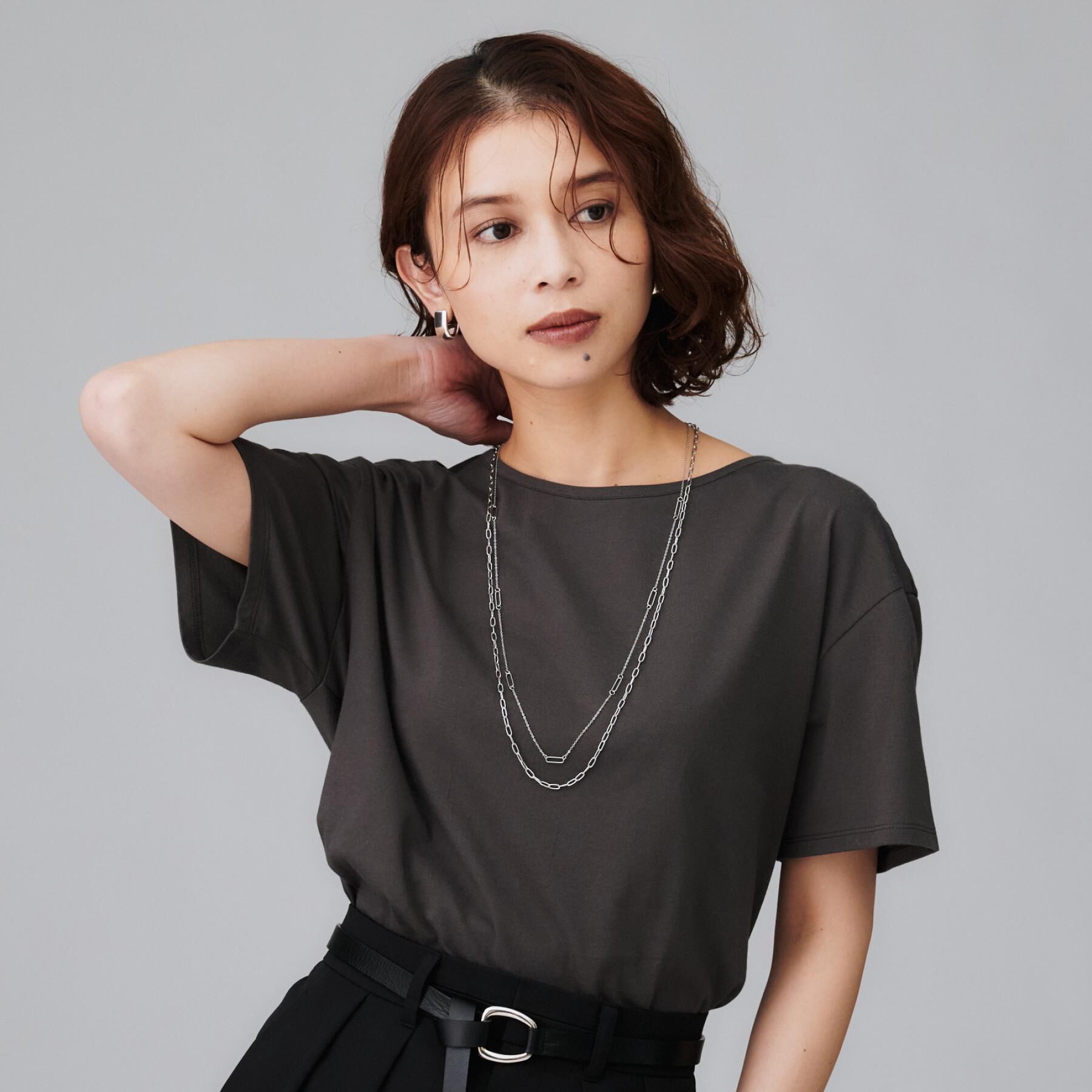 UNTITLED「【古畑星夏さん着用/ステンレス】ロングチェーンネックレス」|ネックレス|