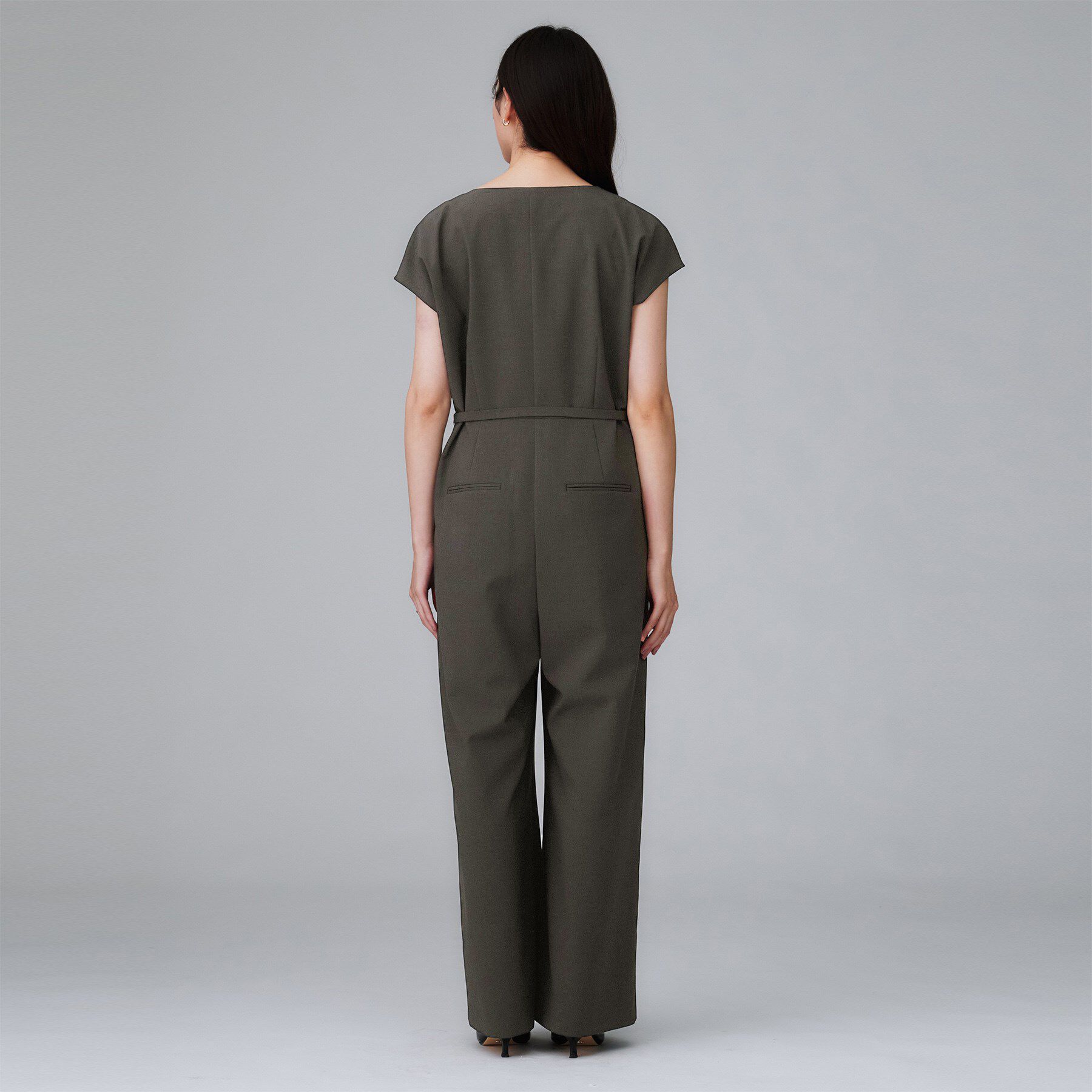 UNTITLED「【きれいめ/オールインワン】梳毛調合繊コンビネゾン」|オールインワン|