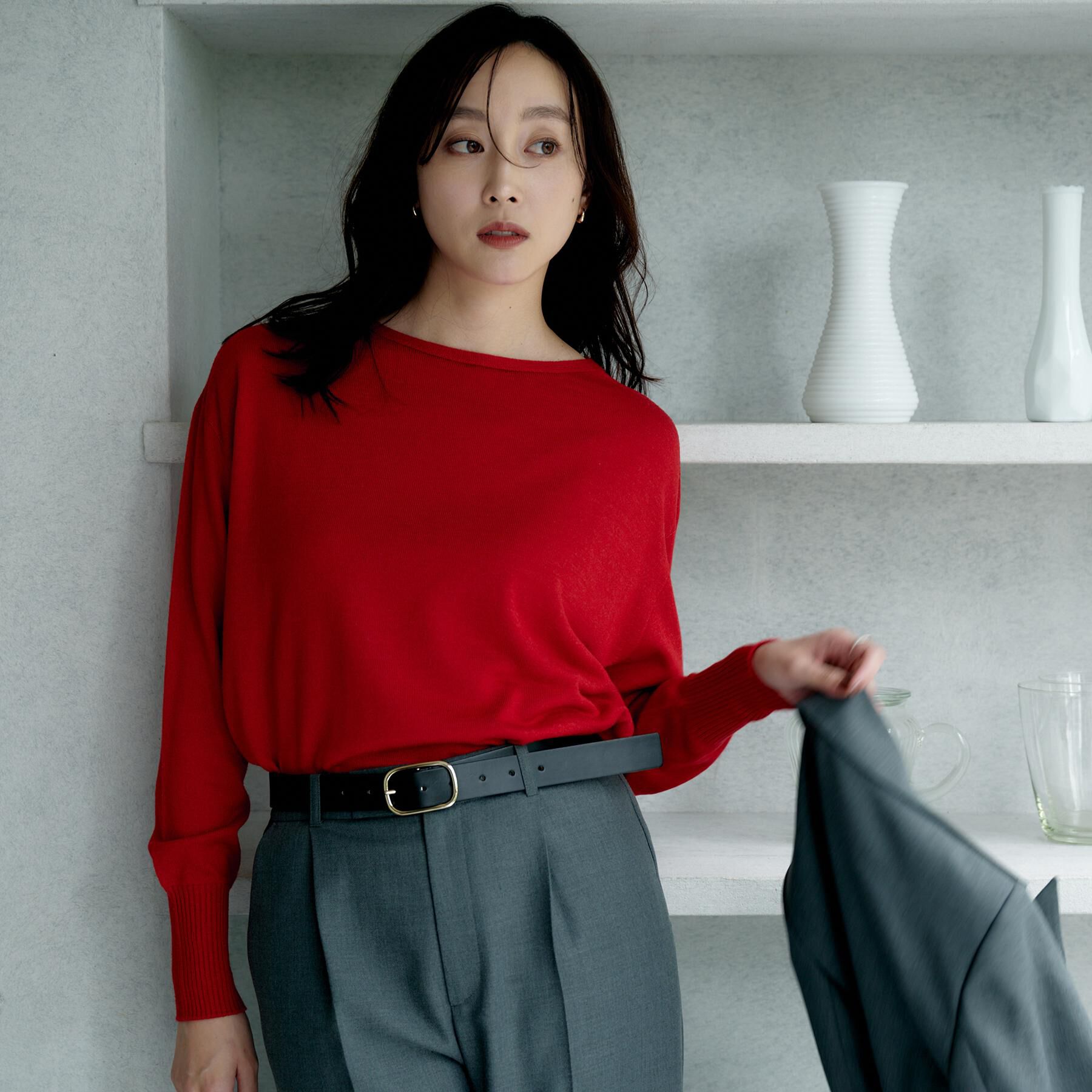 UNTITLED「【8色展開/体型カバー】魅せるタイムレスニット」|ニット・セーター|