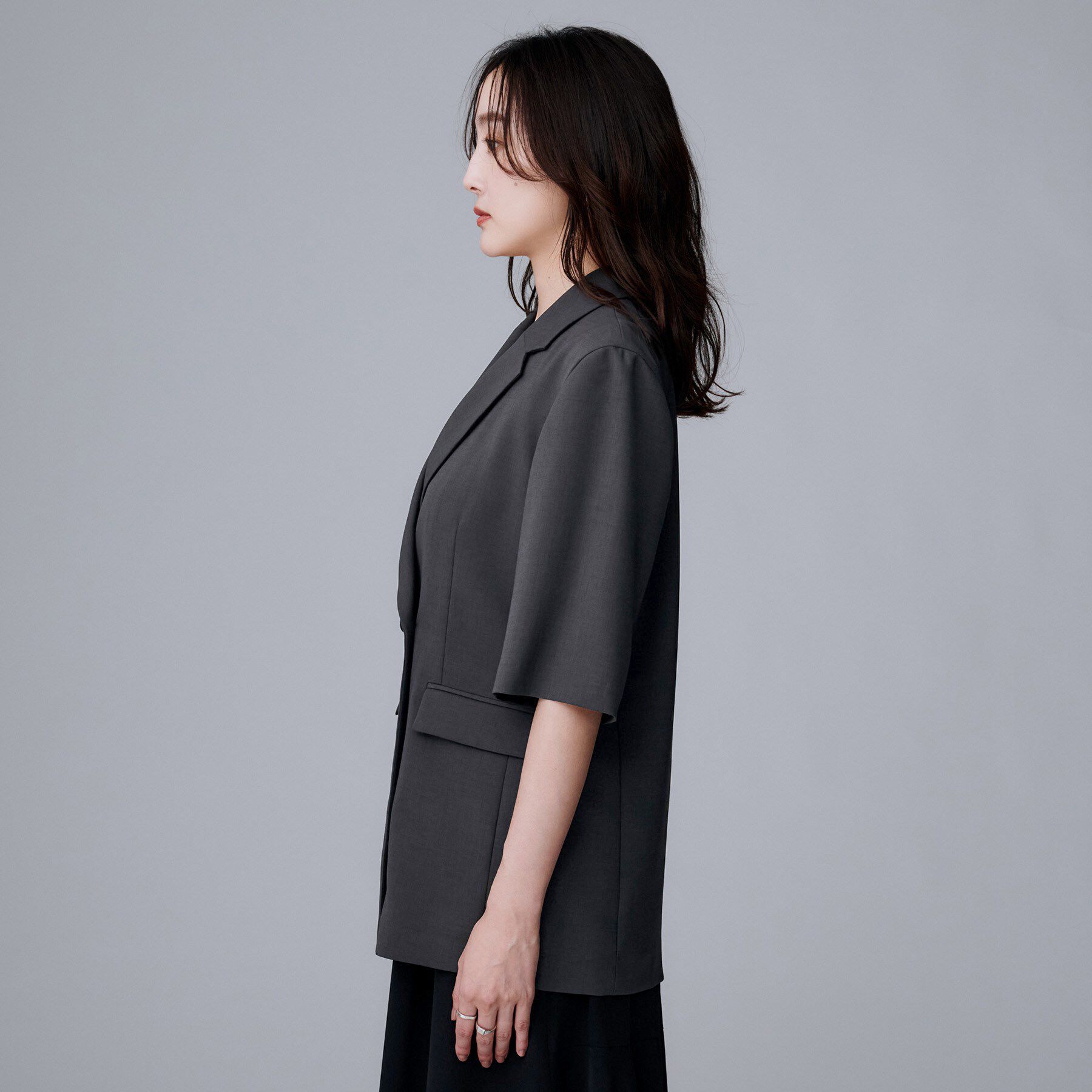 UNTITLED「【UVカット/接触冷感/洗える/テーラード】ライトウェイト ハーフスリーブジャケット」|テーラードジャケット|