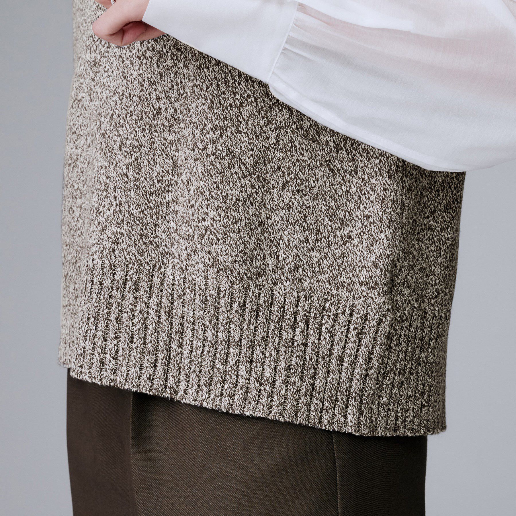 UNTITLED「【重ね着レイヤードに】杢調ニットベスト」|ベスト・ジレ|