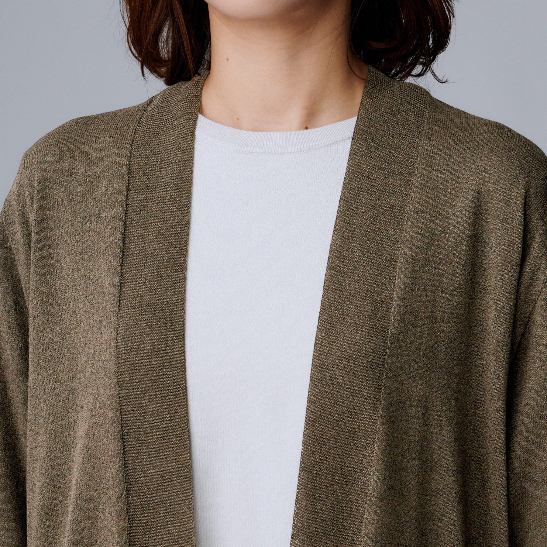 UNTITLED「【きれいめ羽織り/オフィス】釦レスカーディガン」|カーディガン|