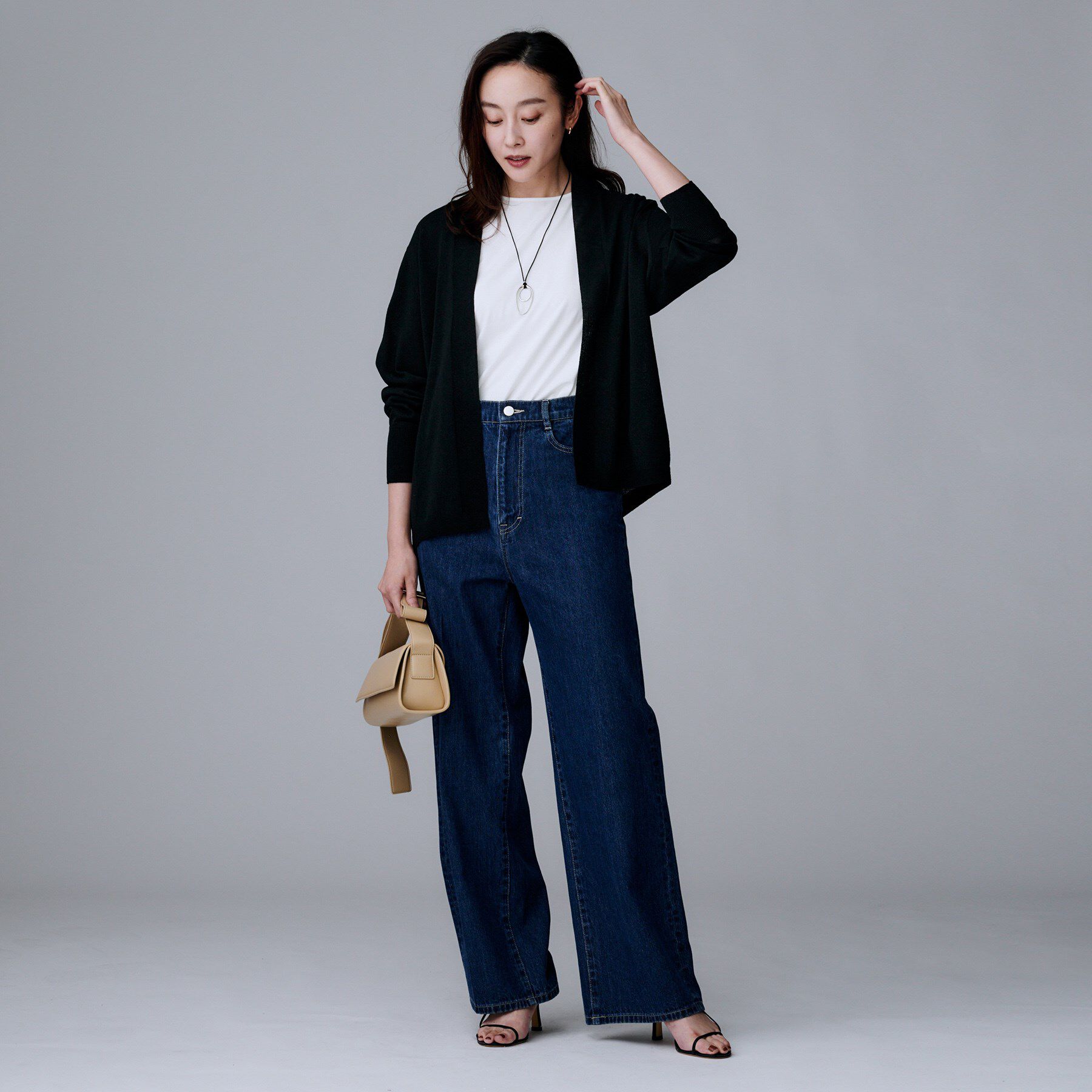 UNTITLED「【きれいめ羽織り/オフィス】釦レスカーディガン」|カーディガン|