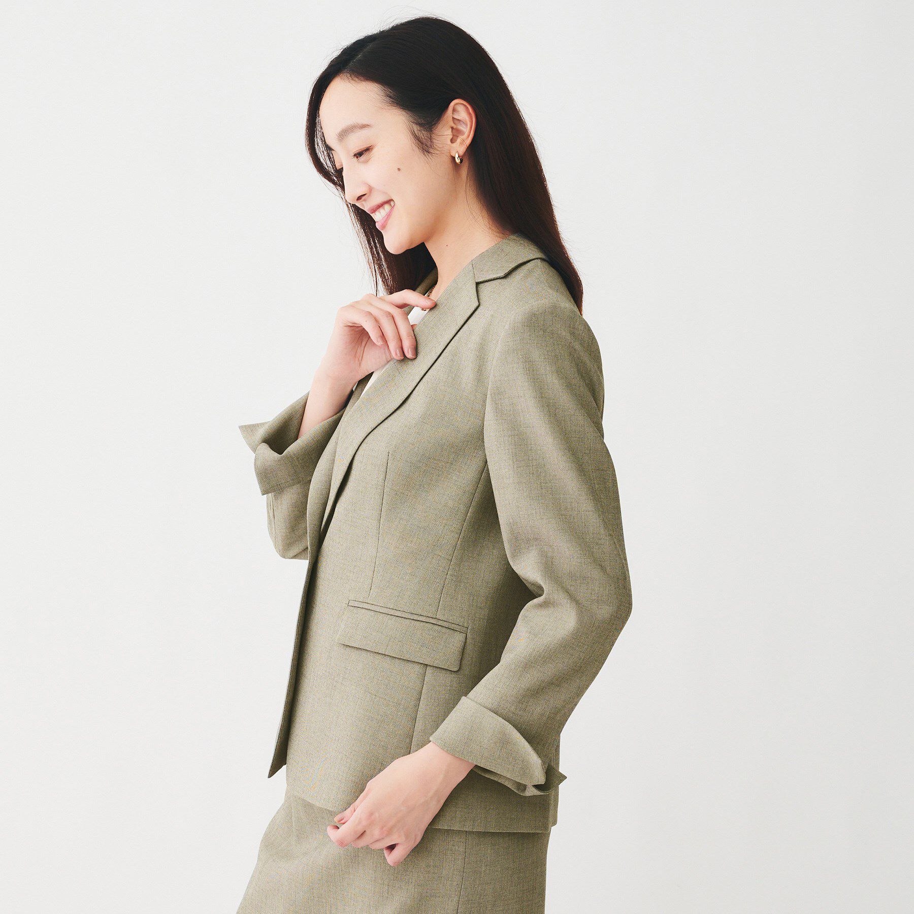 UNTITLED「【洗える/お仕事スーツ】ドライメランジ テーラードジャケット」|テーラードジャケット|