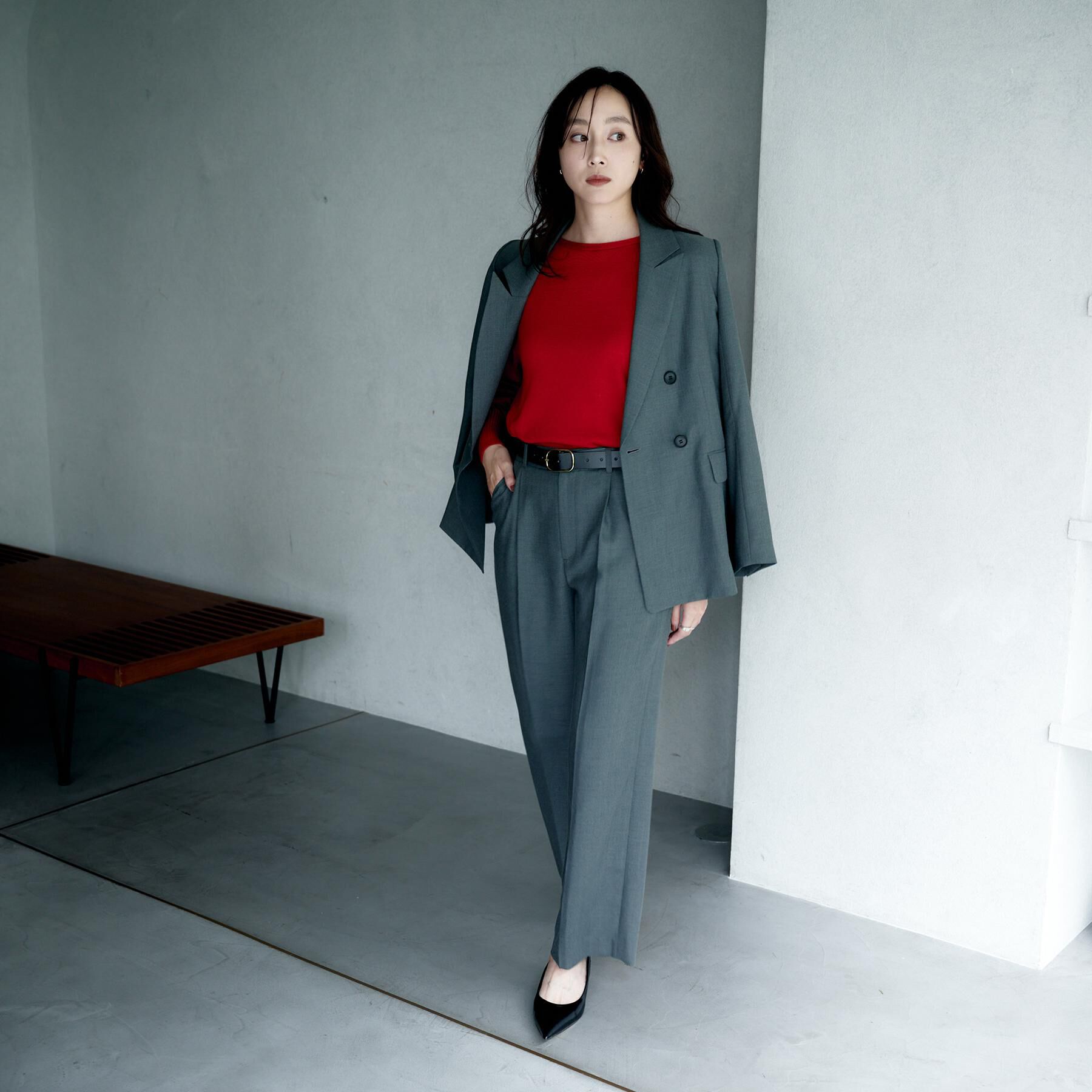 UNTITLED「【セットアップ可/洗える】ウールライク ワイドパンツ」|その他|