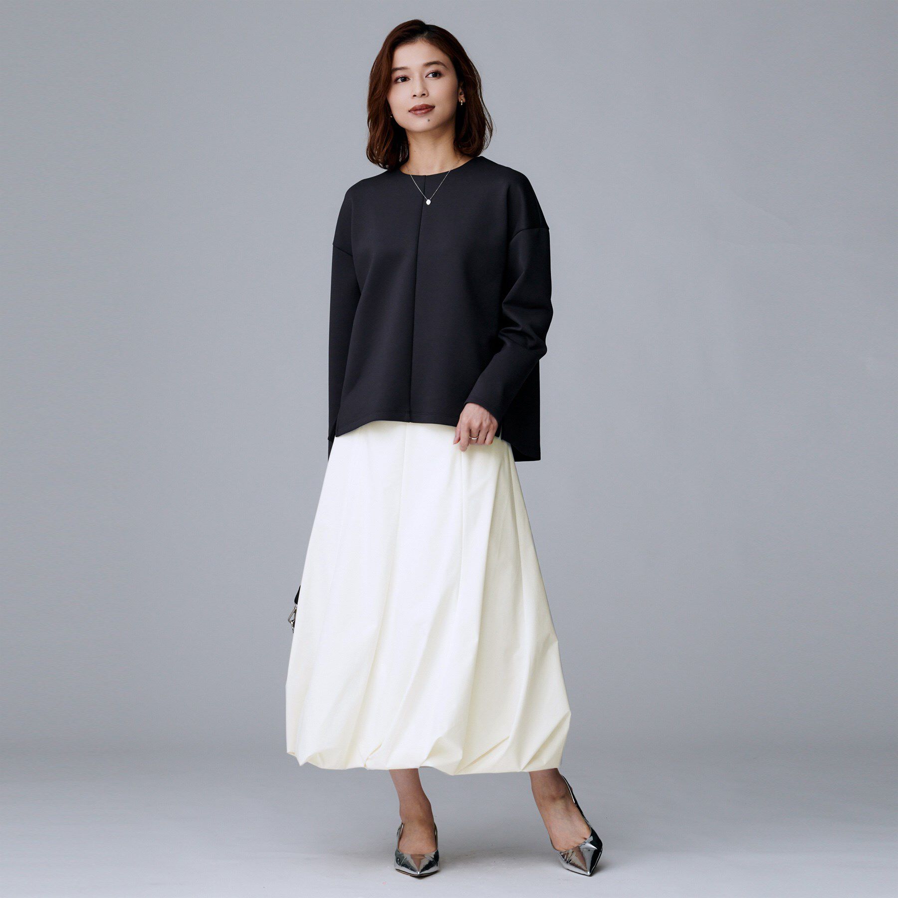 UNTITLED「【ストレッチ素材/撥水加工】バルーンスカート」|スカート|