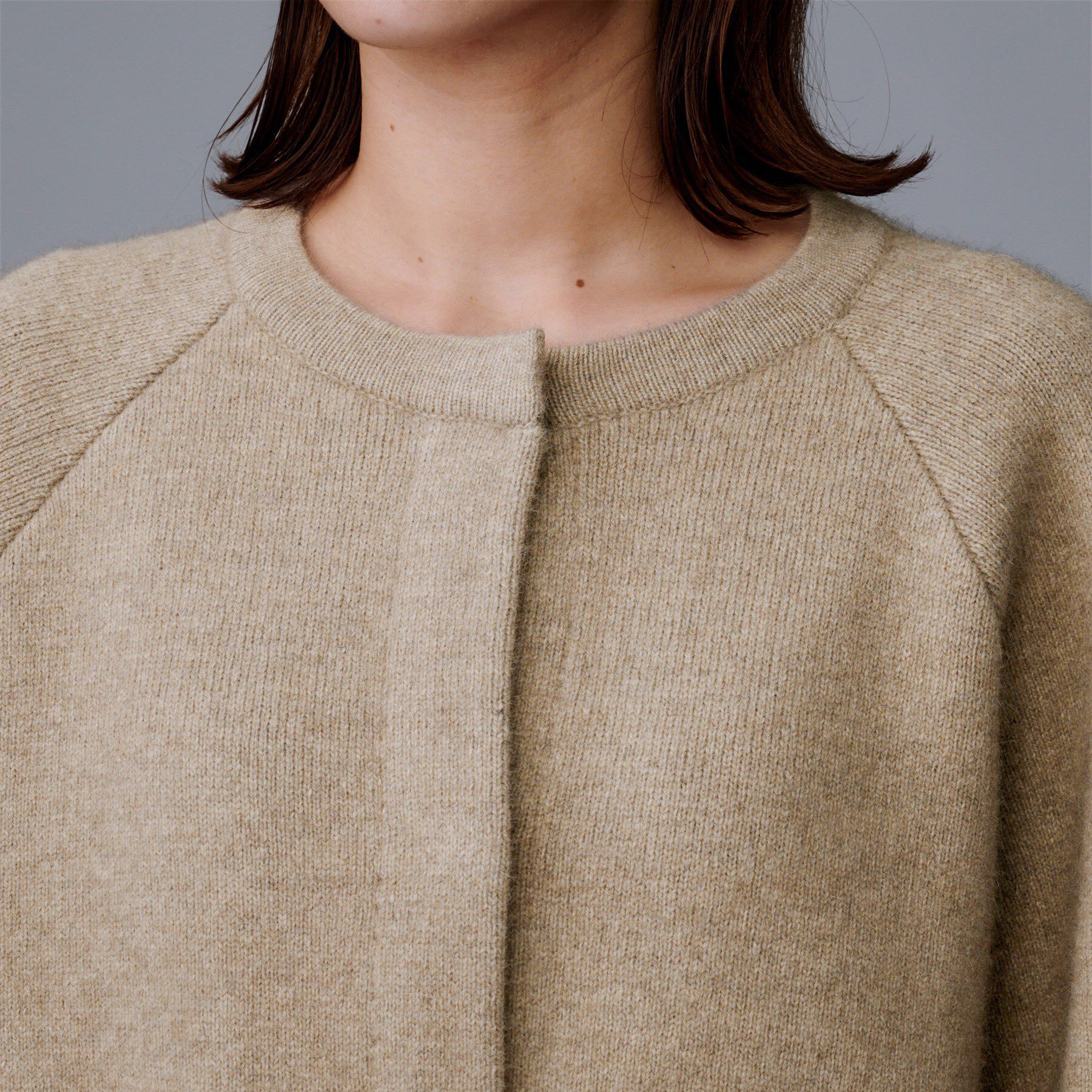 UNTITLED「【軽アウター/ミドル丈】ウールニットコーディガン」|カーディガン|