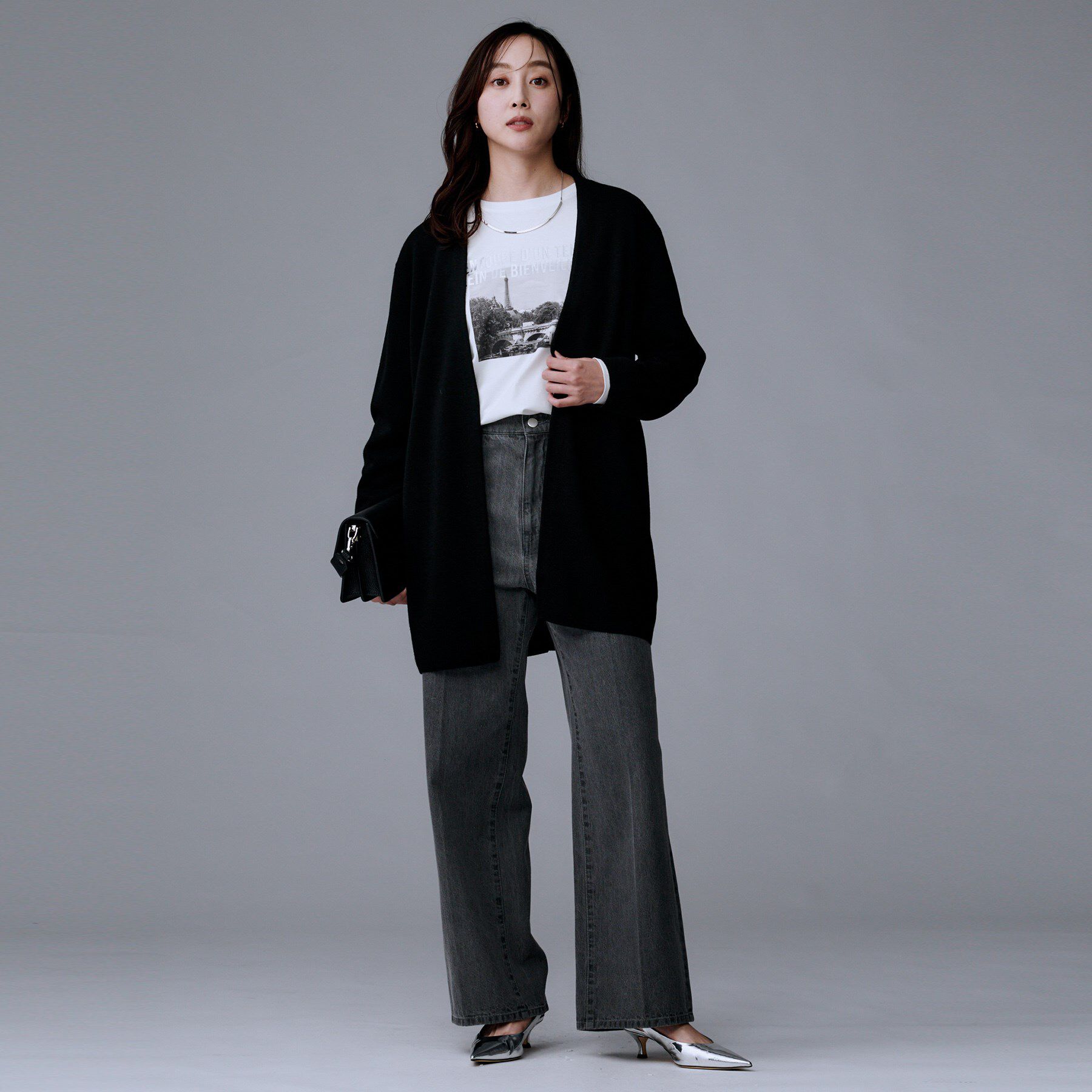 UNTITLED「【洗える/ボタンなし】ミラノリブカーディガン」|カーディガン|