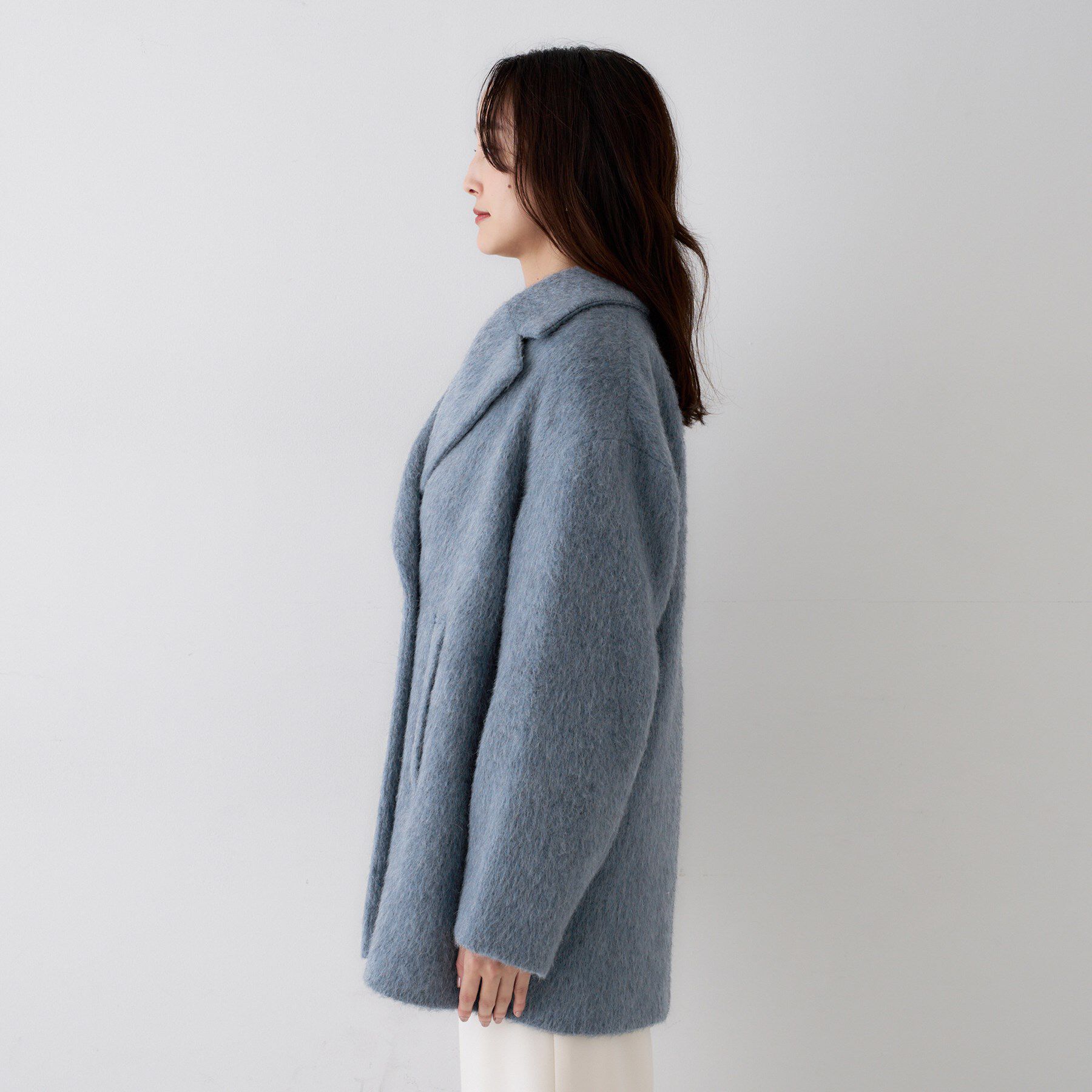 UNTITLED「【エレガントジャケット/アウター】イタリアンシャギーPコート」|ピーコート|