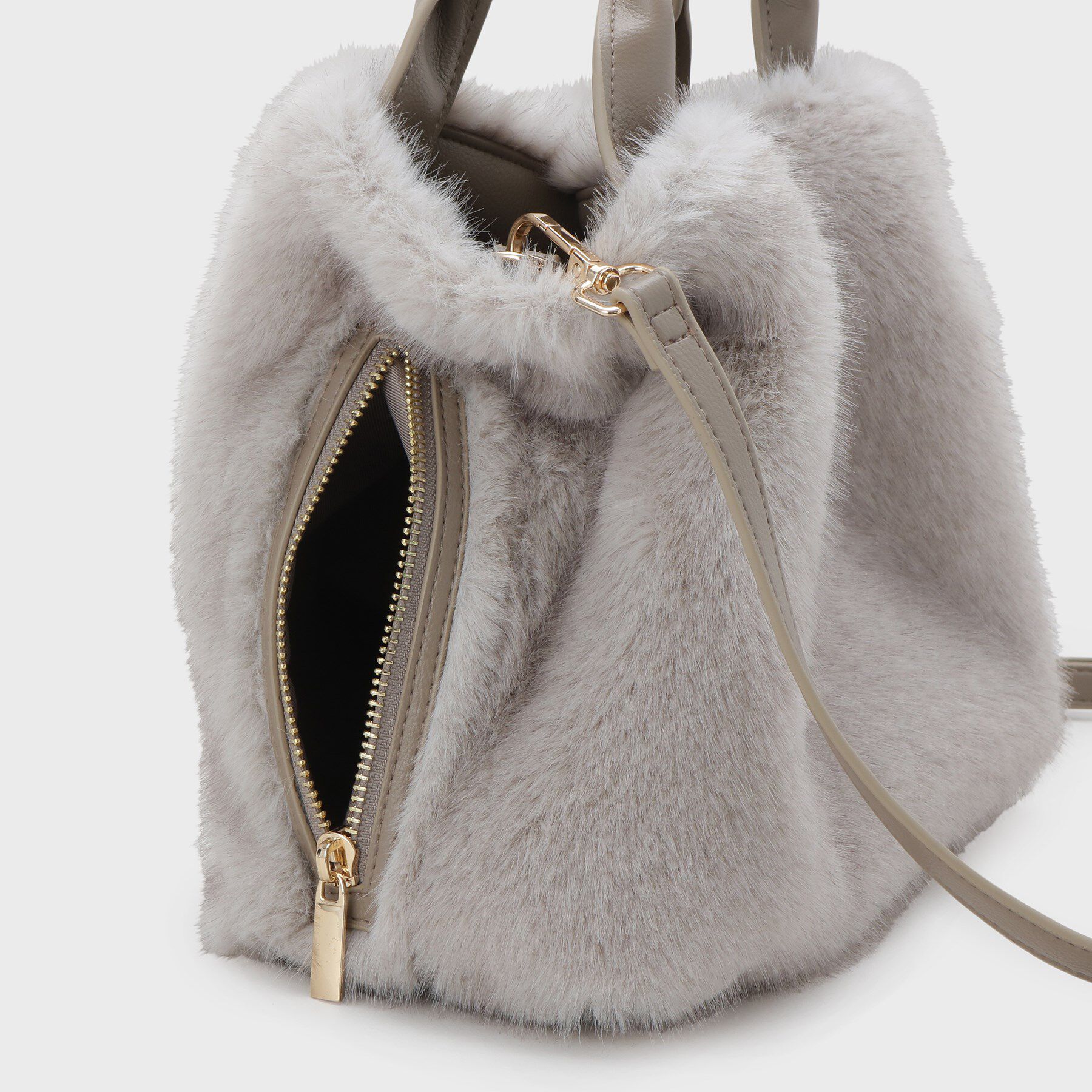 UNTITLED「ミニフェイクファーショルダー」|ハンドバッグ|