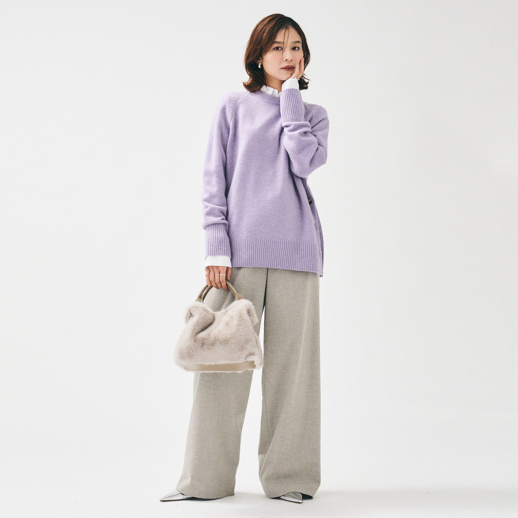 UNTITLED「【重ね着レイヤード/スーツブラウス】ファインブロードベーシックシャツ」|シャツ・ブラウス|