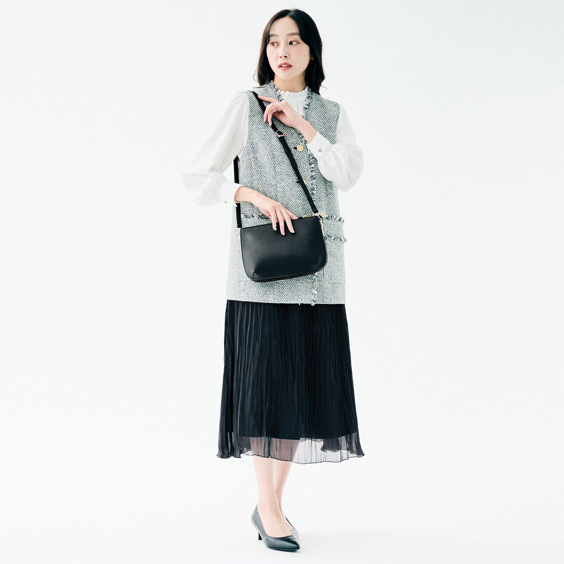 UNTITLED「スプリットレザーフラットショルダー」|ショルダー・メッセンジャー|