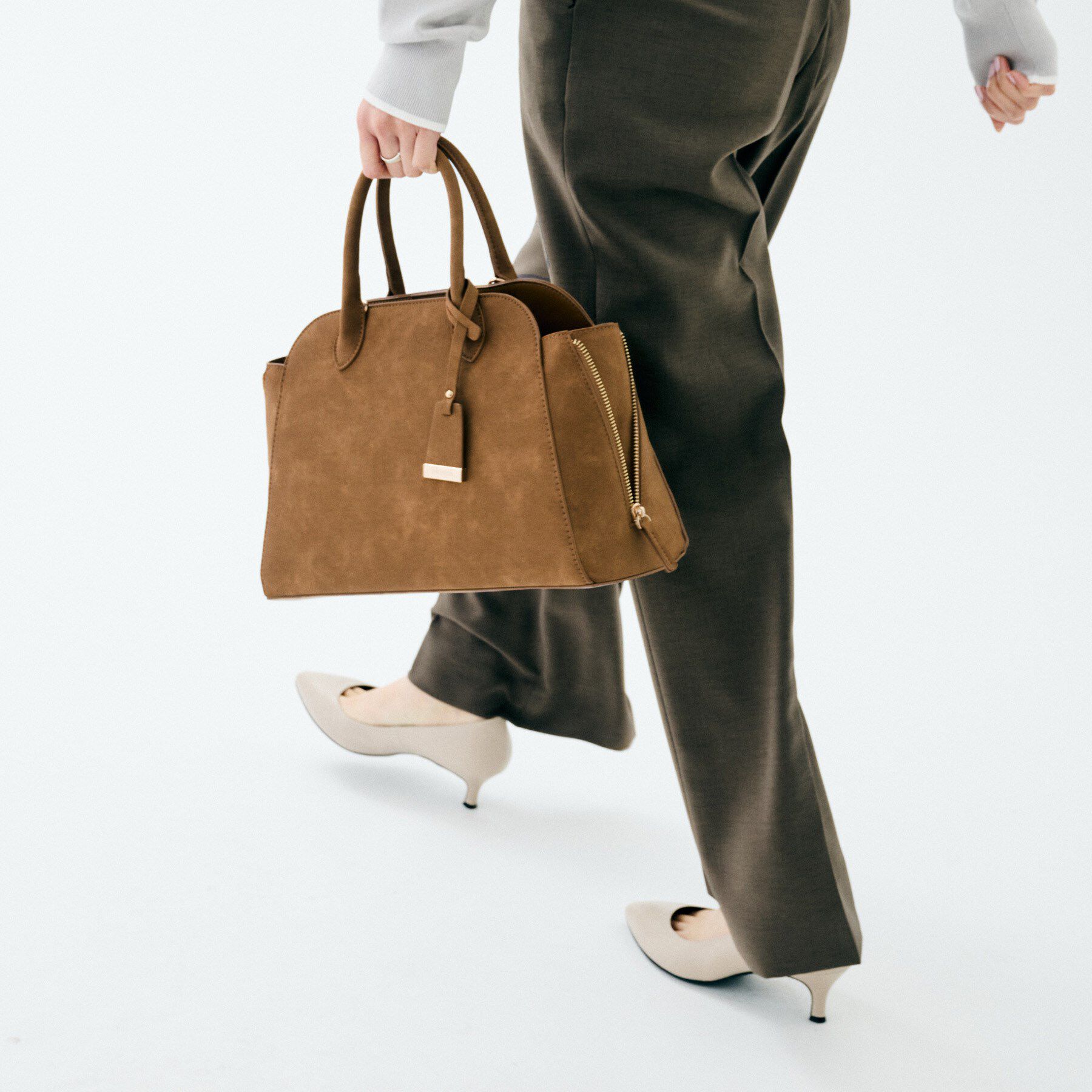 UNTITLED「スエード調ZIPトート」|トートバッグ|