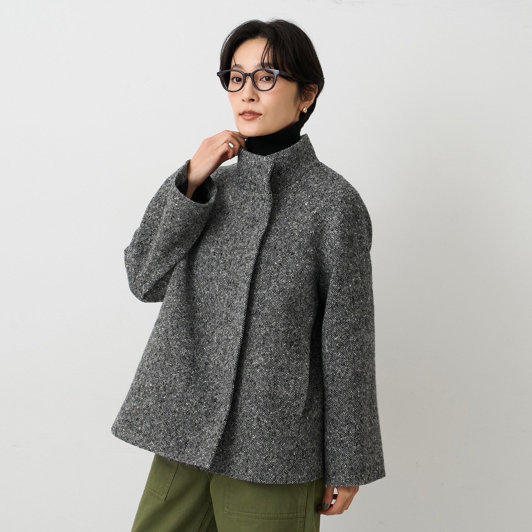 UNTITLED「【スタンドカラー/オンオフ使える】クラシカルツイードコート」|その他|