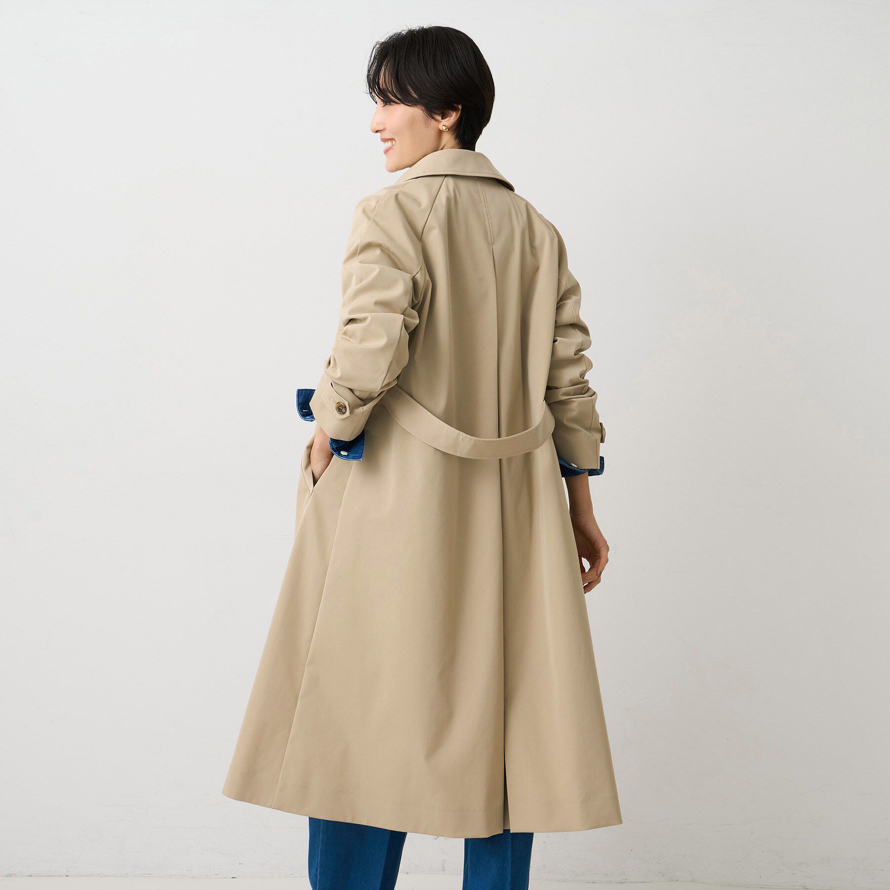 UNTITLED「【はっ水/洗える】タスランステンカラーコート」|ステンカラーコート|