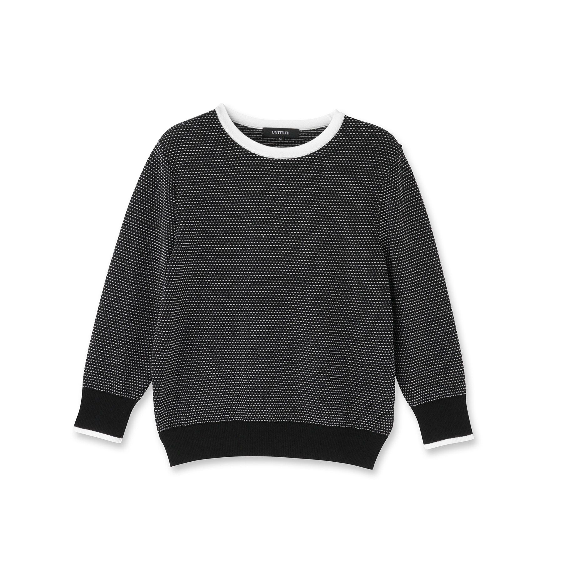 UNTITLED「【アンサンブル可/洗える】配色ハイゲージニットトップス」|ニット・セーター|