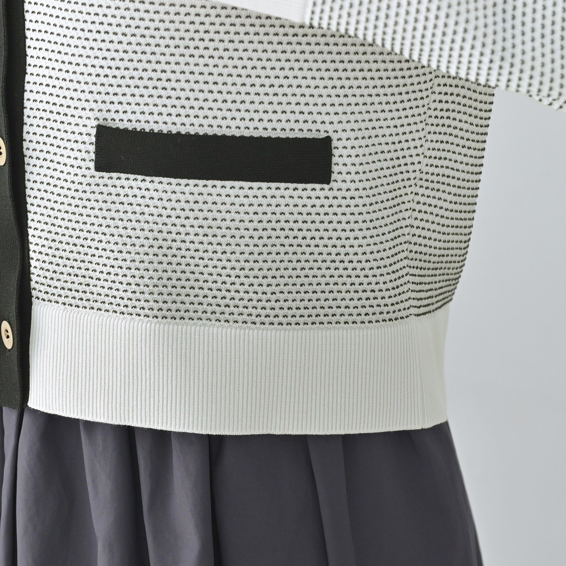 UNTITLED「【セットアップ可/ツイード風】配色ハイゲージニットカーディガン」|カーディガン|