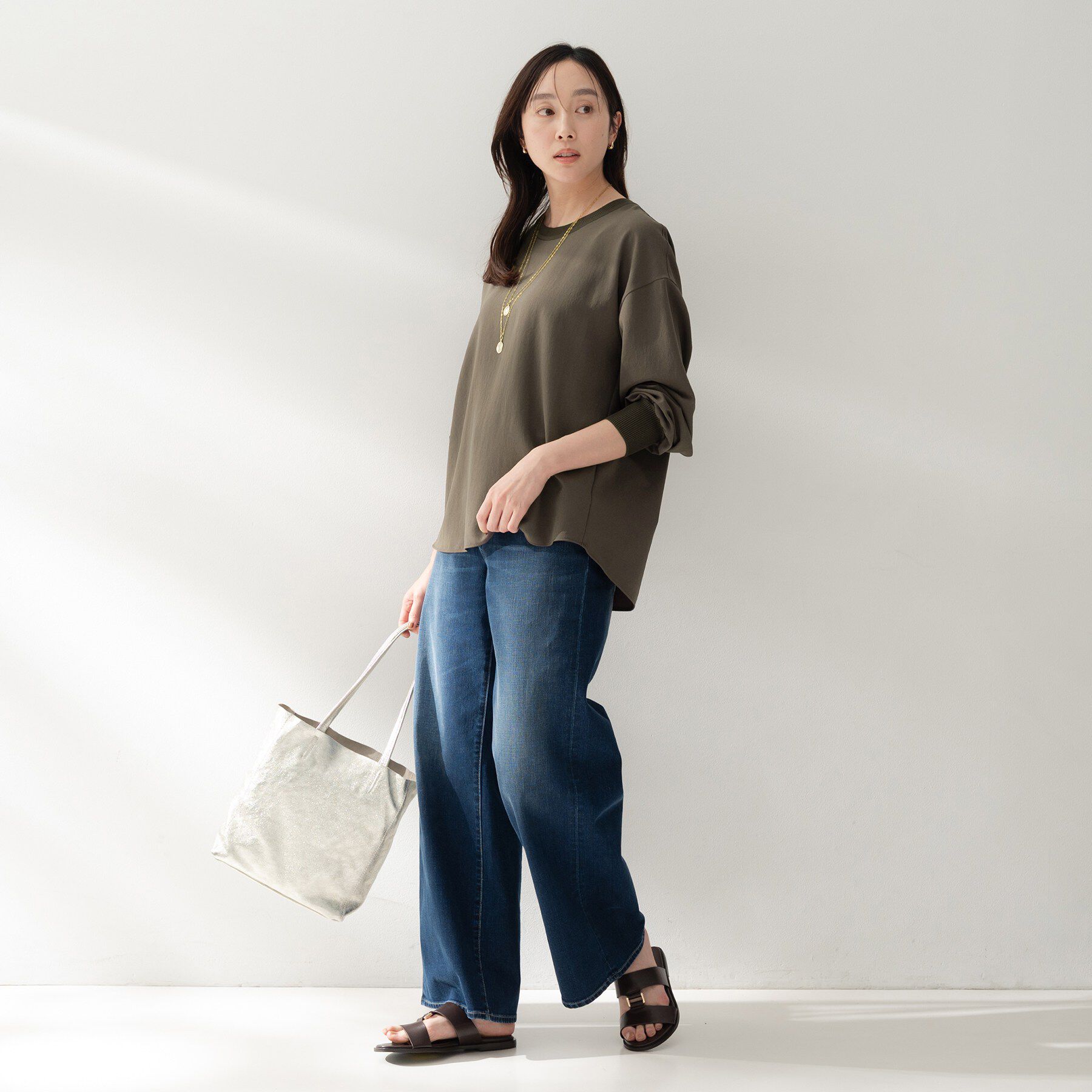 UNTITLED「【洗える/ゆったり】リッチジョーゼットブラウス」|シャツ・ブラウス|