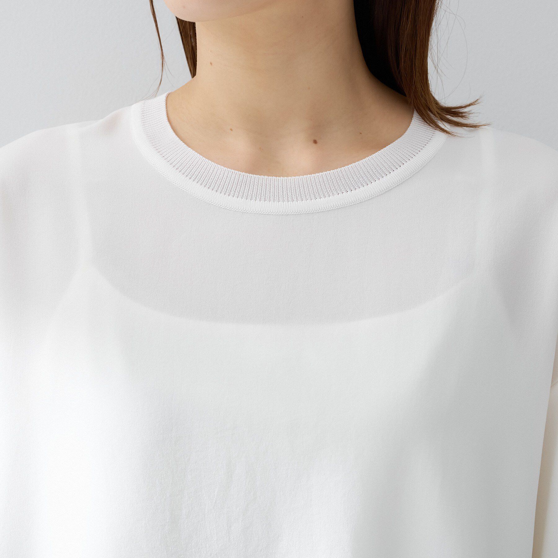 UNTITLED「【洗える/ゆったり】リッチジョーゼットブラウス」|シャツ・ブラウス|