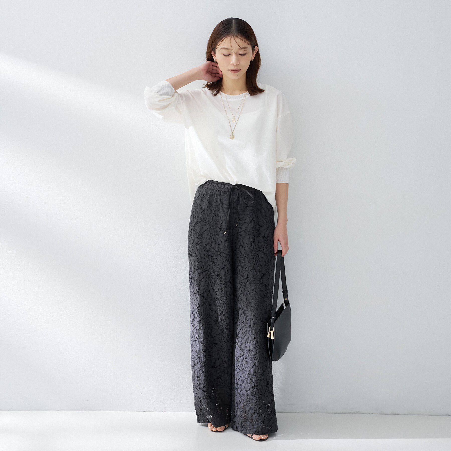 UNTITLED「【洗える/ゆったり】リッチジョーゼットブラウス」|シャツ・ブラウス|