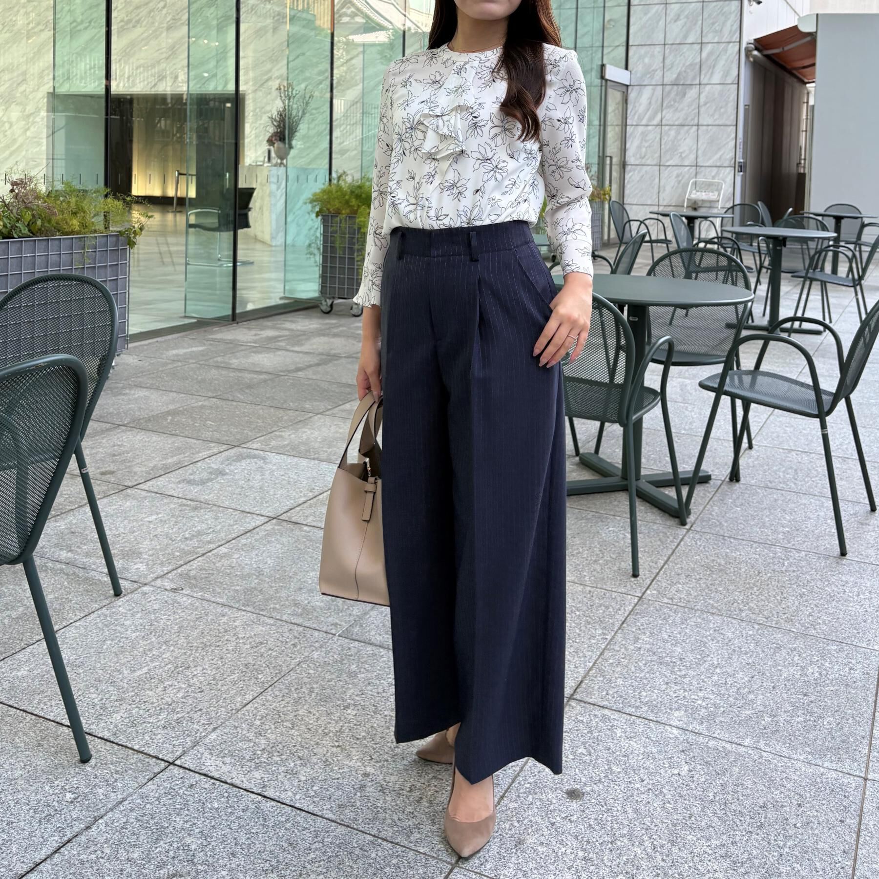 COUP DE CHANCE「【洗える／ウエスト後ろゴム】ストライプ柄ワイドパンツ」|その他|