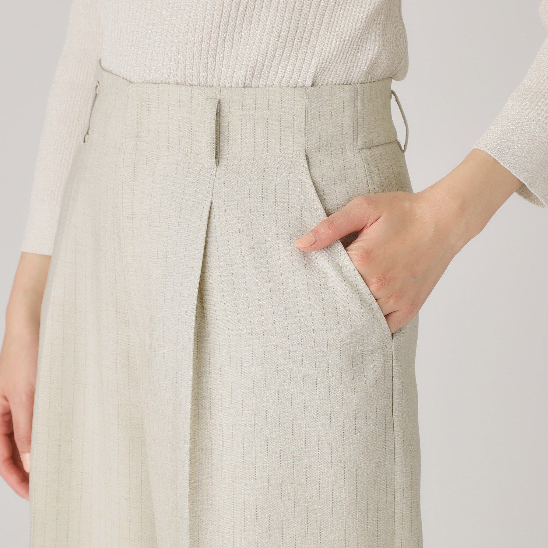 COUP DE CHANCE「【洗える／ウエスト後ろゴム】ストライプ柄ワイドパンツ」|その他|